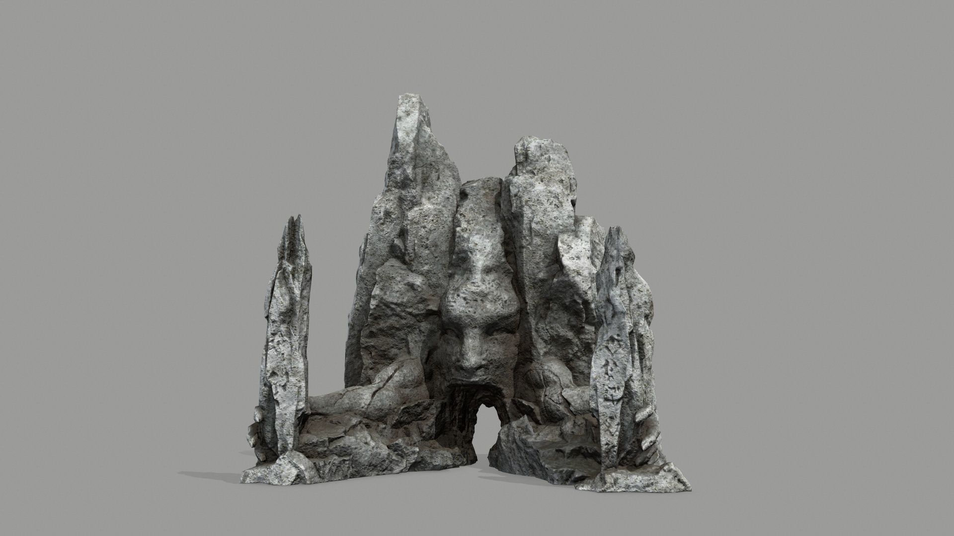 Rock  Gate Low-poly 3D model_3