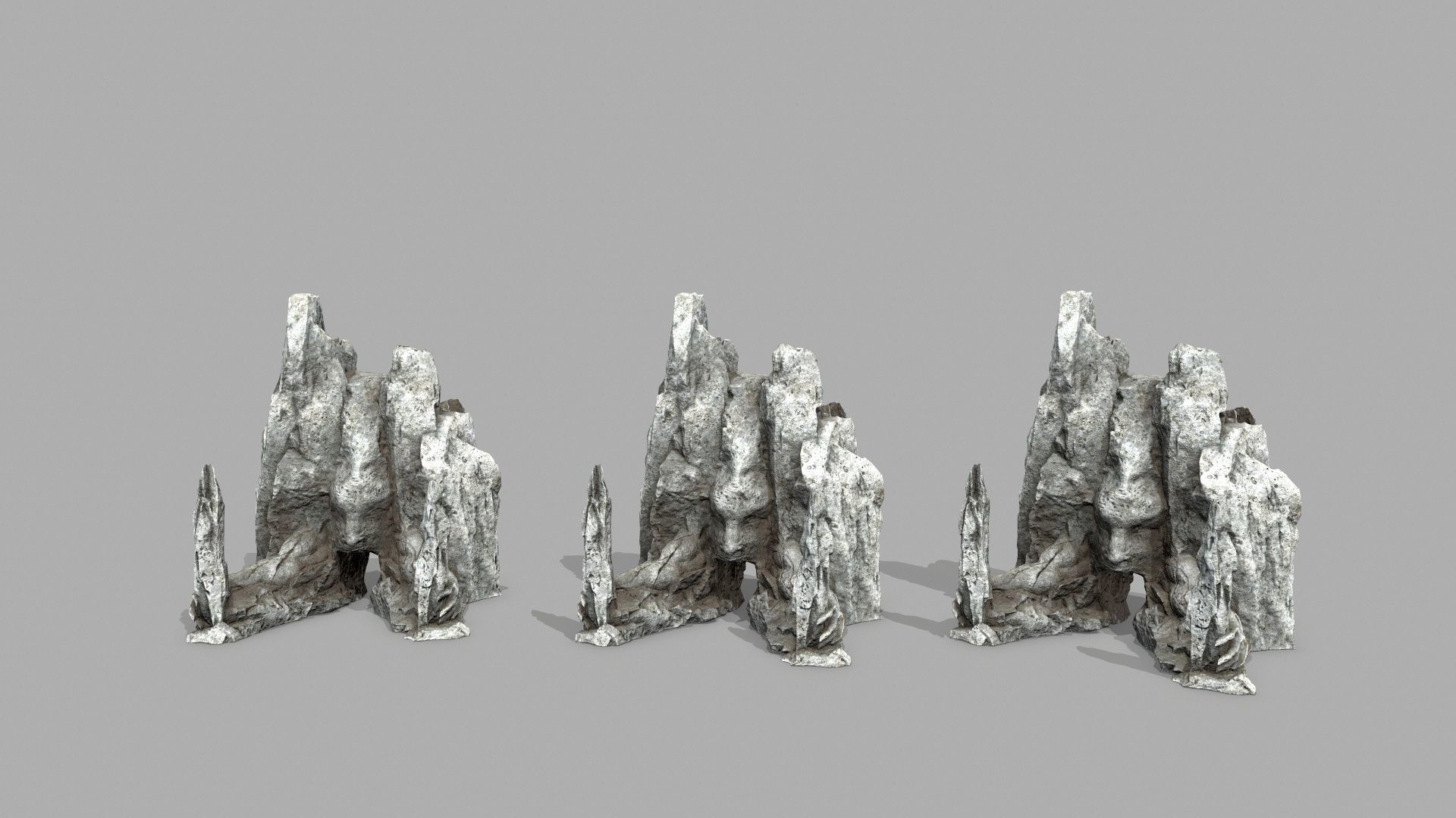 Rock  Gate Low-poly 3D model_16