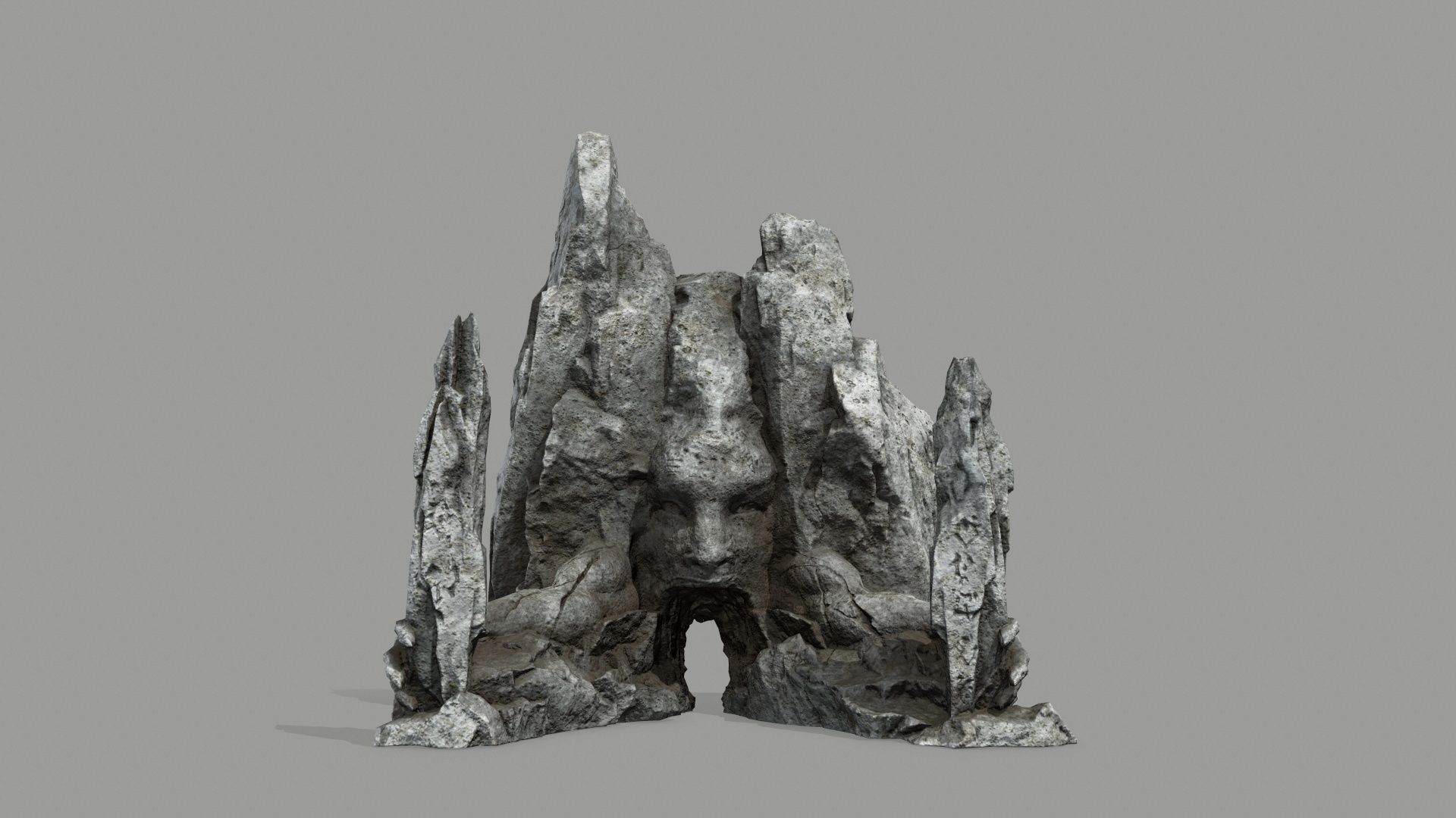 Rock  Gate Low-poly 3D model_15