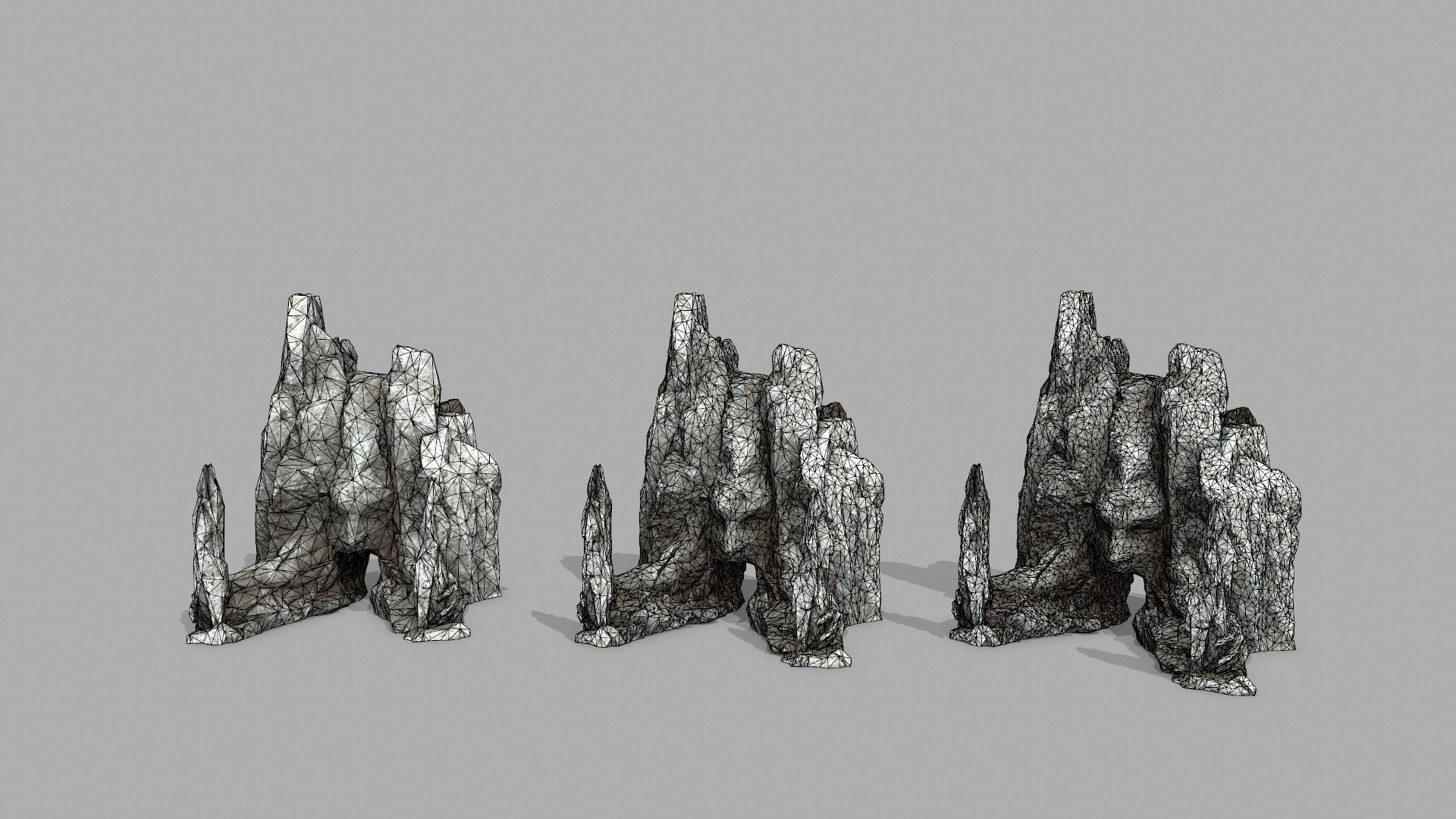 Rock  Gate Low-poly 3D model_17