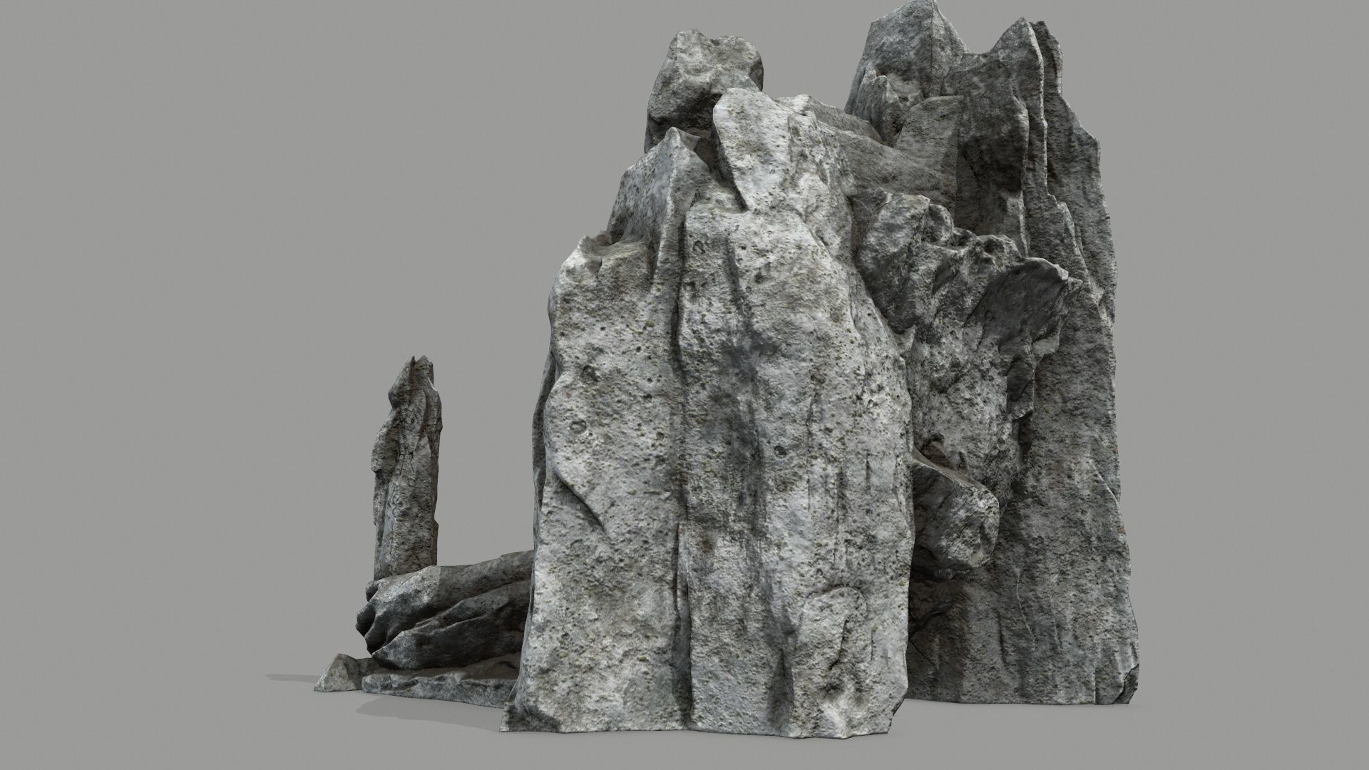Rock  Gate Low-poly 3D model_6
