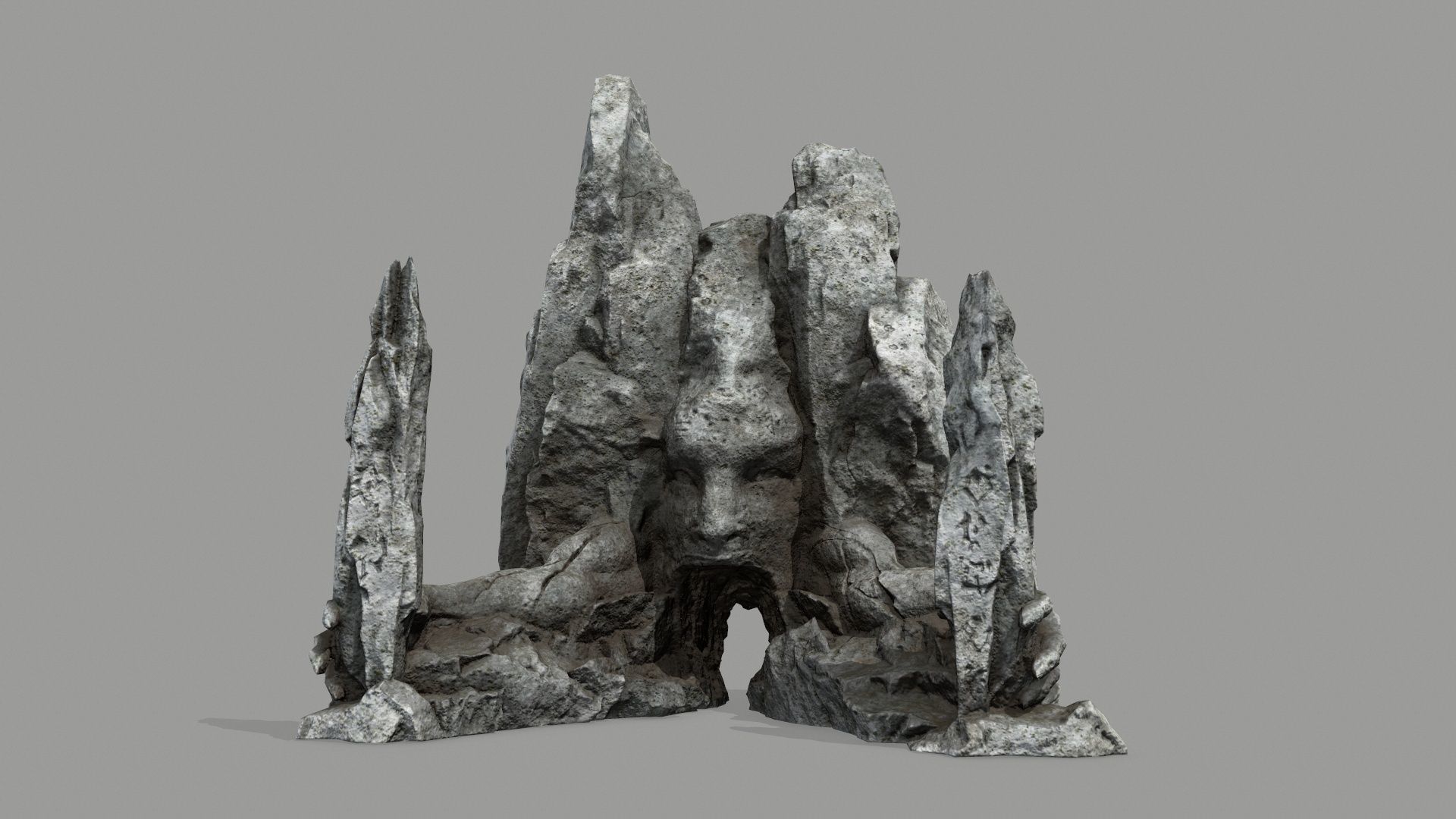 Rock  Gate Low-poly 3D model_2
