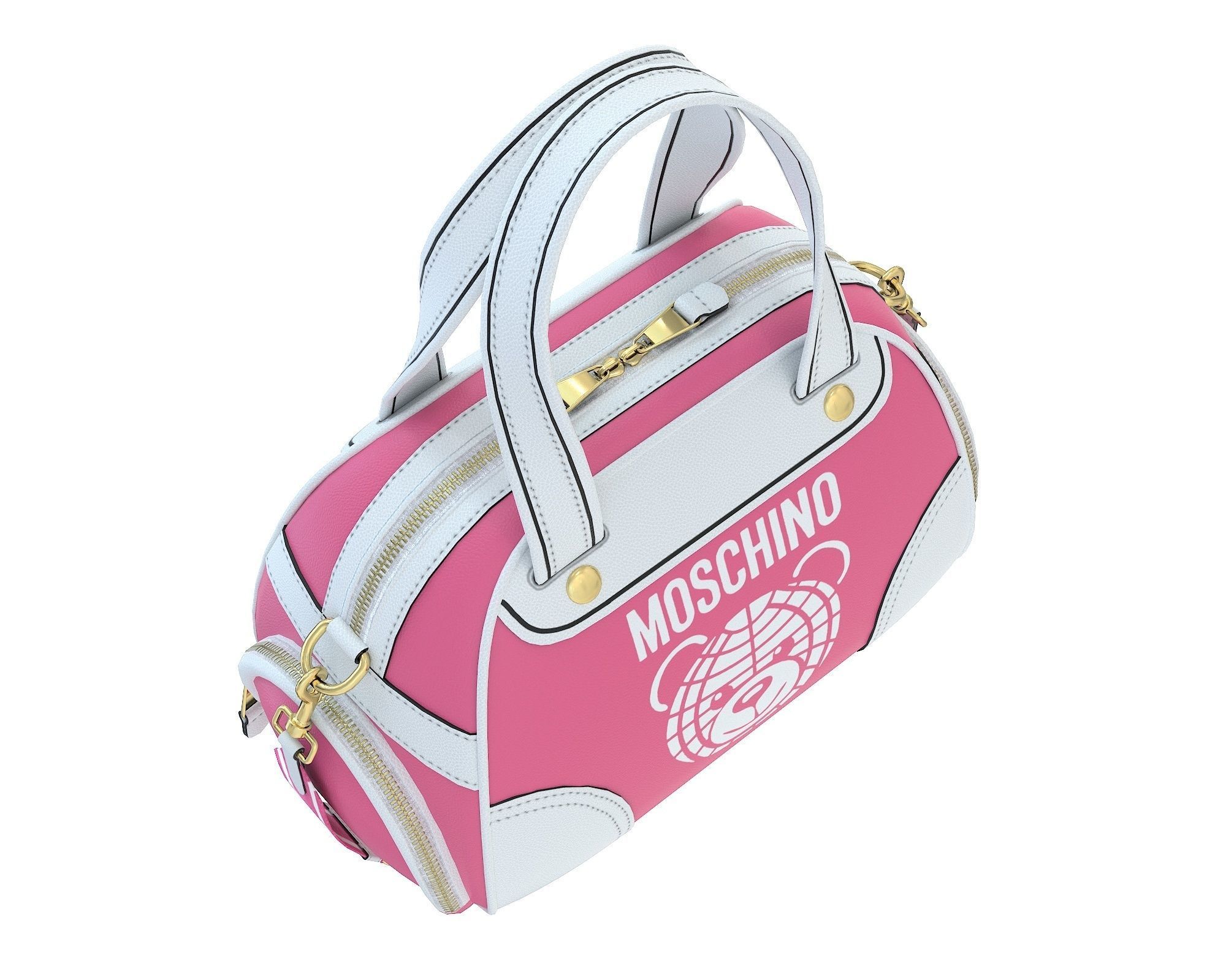 Moschino Teddy Bear Bowling Bag Low-poly 3D model_8