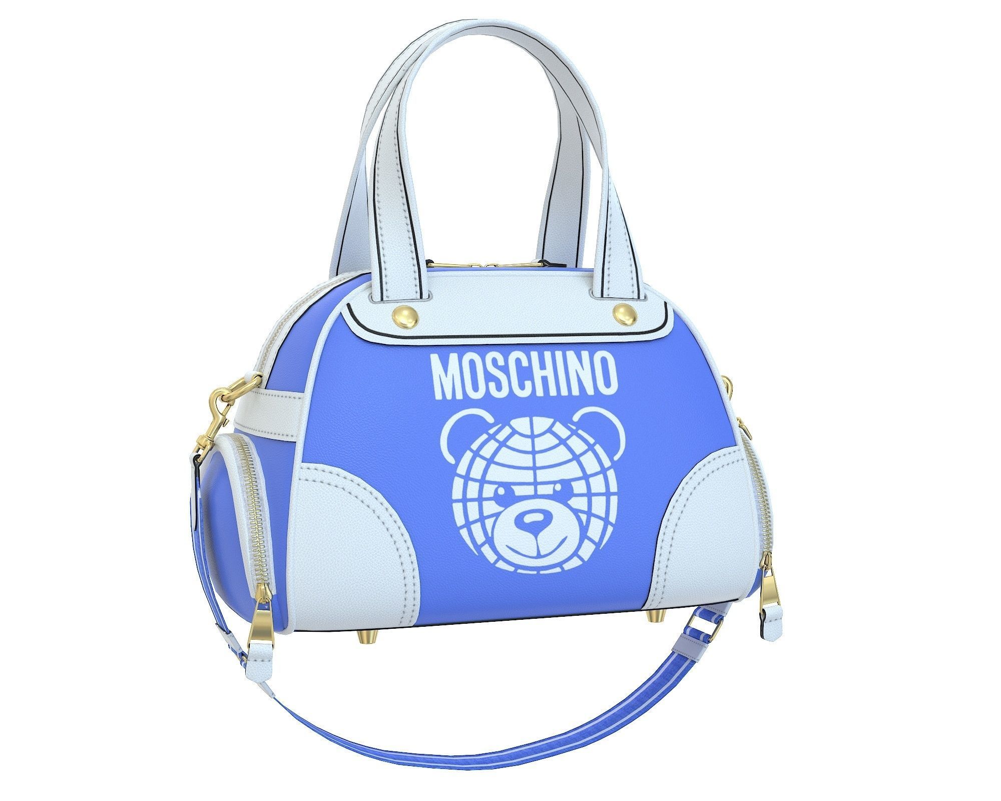 Moschino Teddy Bear Bowling Bag Low-poly 3D model_2