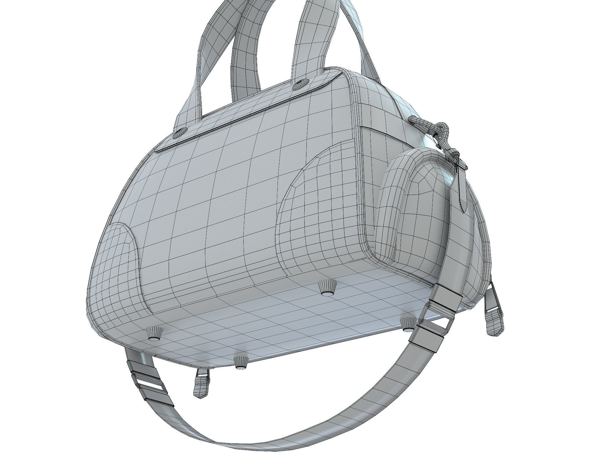 Moschino Teddy Bear Bowling Bag Low-poly 3D model_12