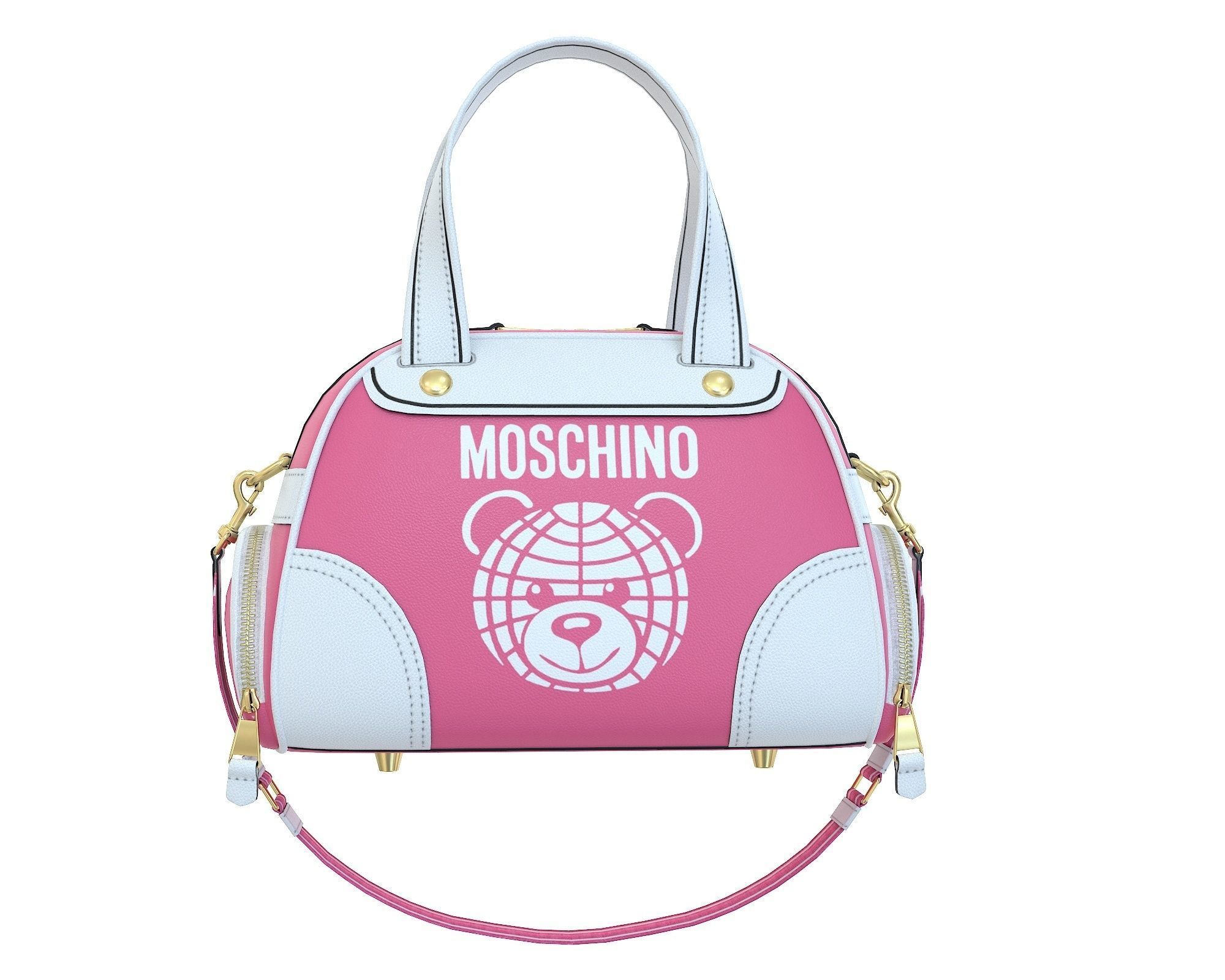 Moschino Teddy Bear Bowling Bag Low-poly 3D model_5