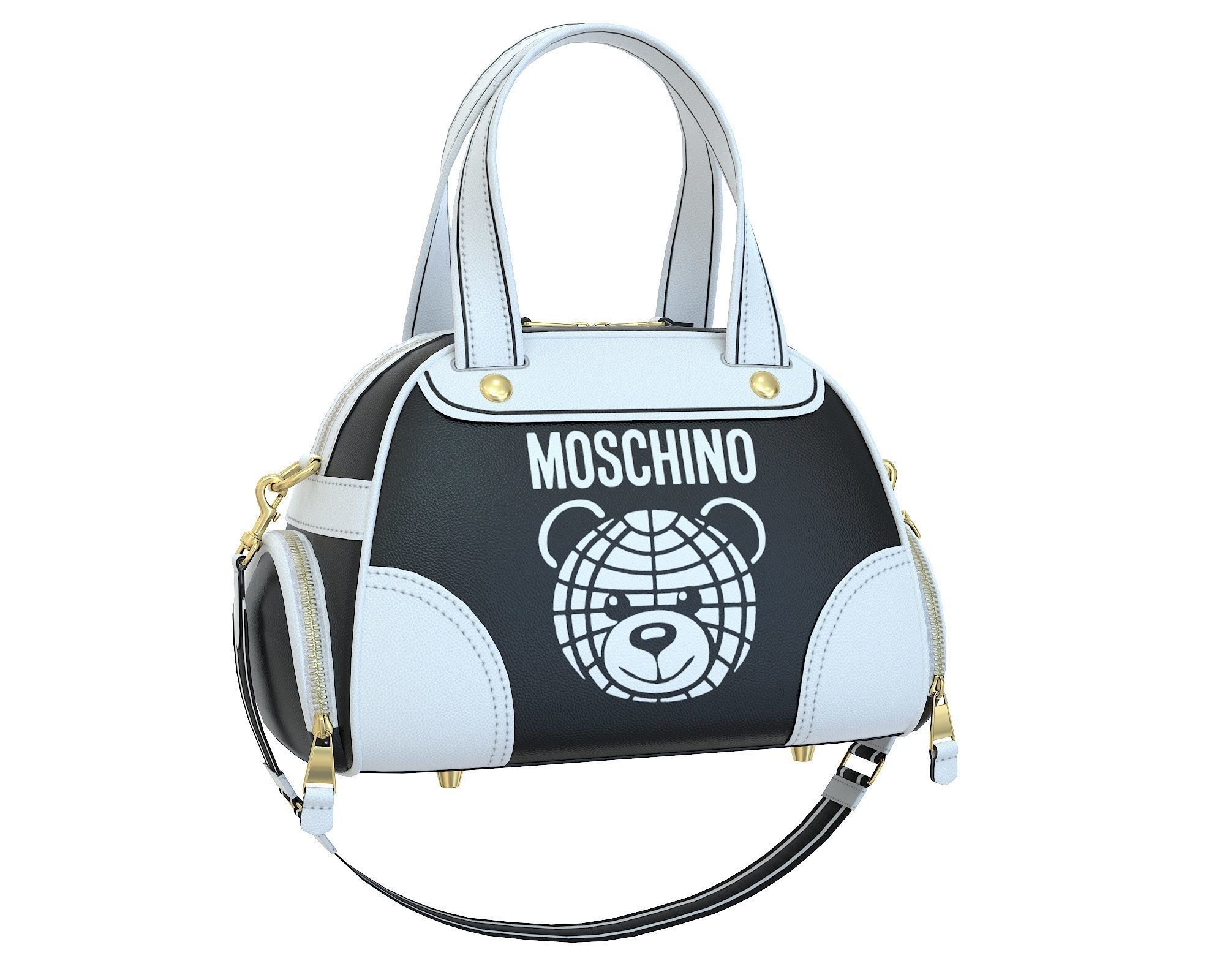 Moschino Teddy Bear Bowling Bag Low-poly 3D model_3