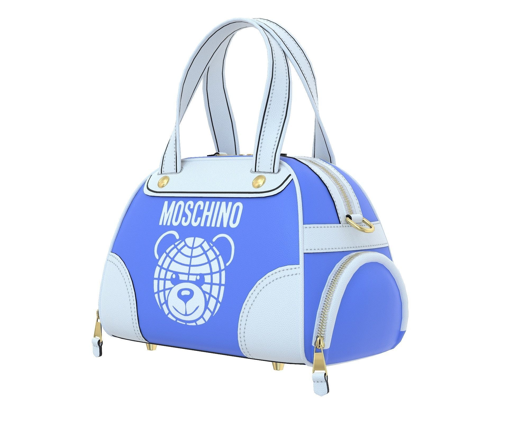 Moschino Teddy Bear Bowling Bag Low-poly 3D model_7