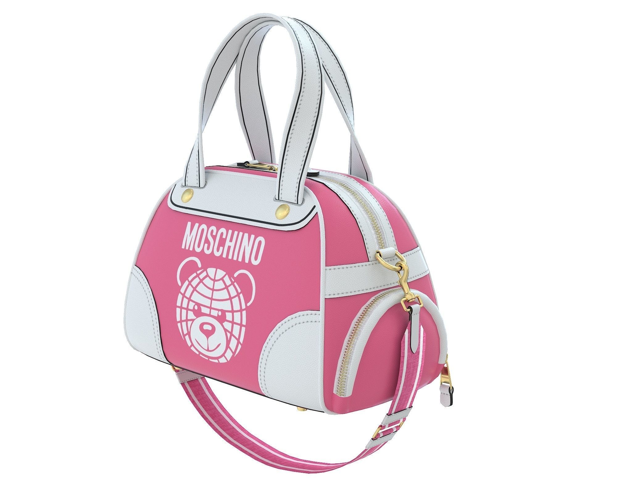 Moschino Teddy Bear Bowling Bag Low-poly 3D model_6