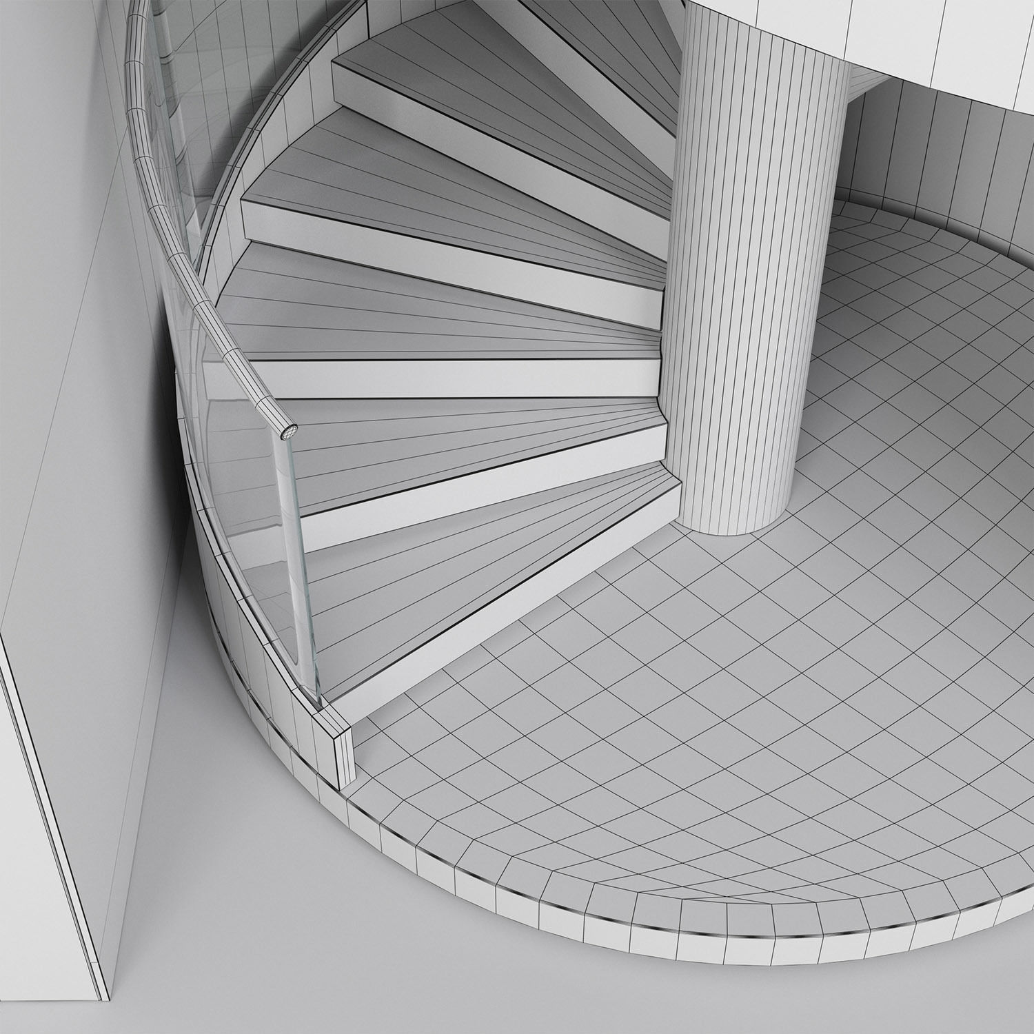 spiral interior stair 04 3D model_9