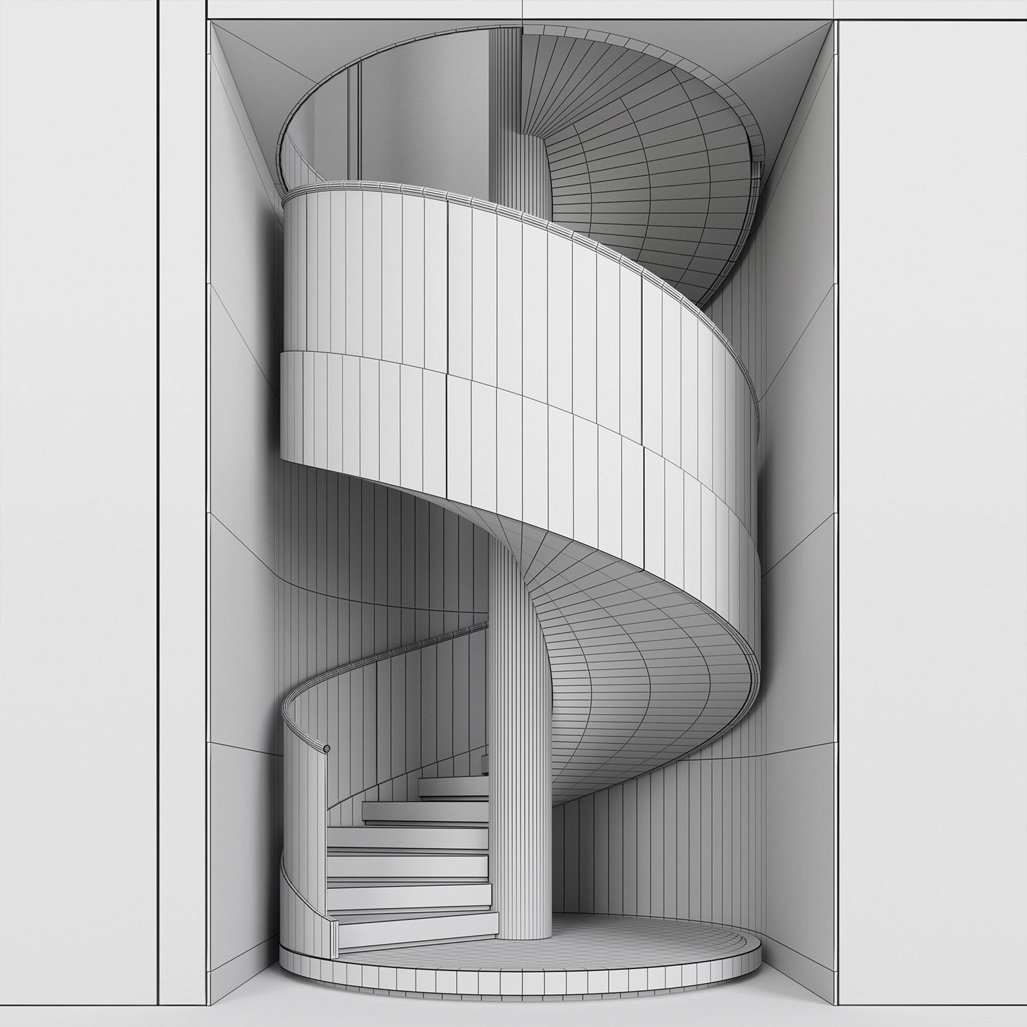 spiral interior stair 04 3D model_8