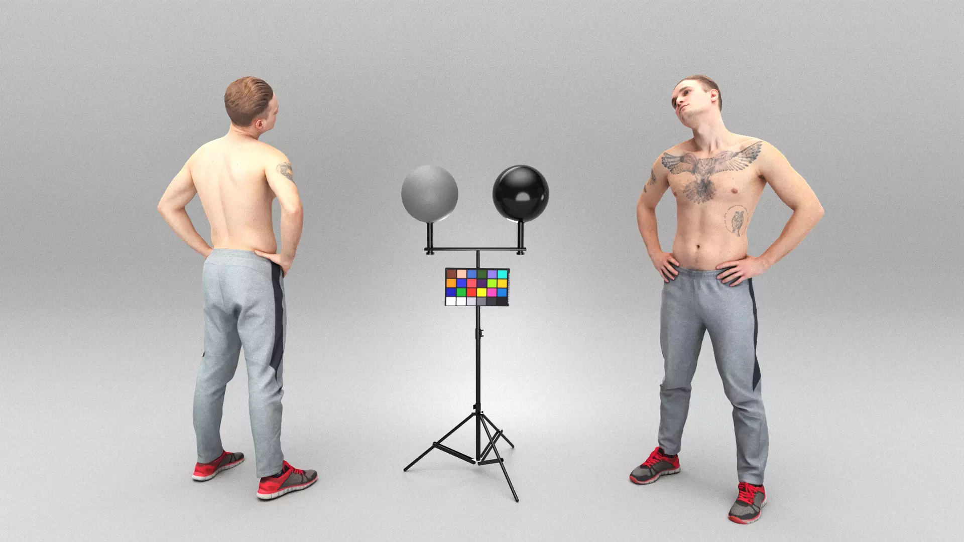 Young sporty man doing workout 404 Low-poly 3D model