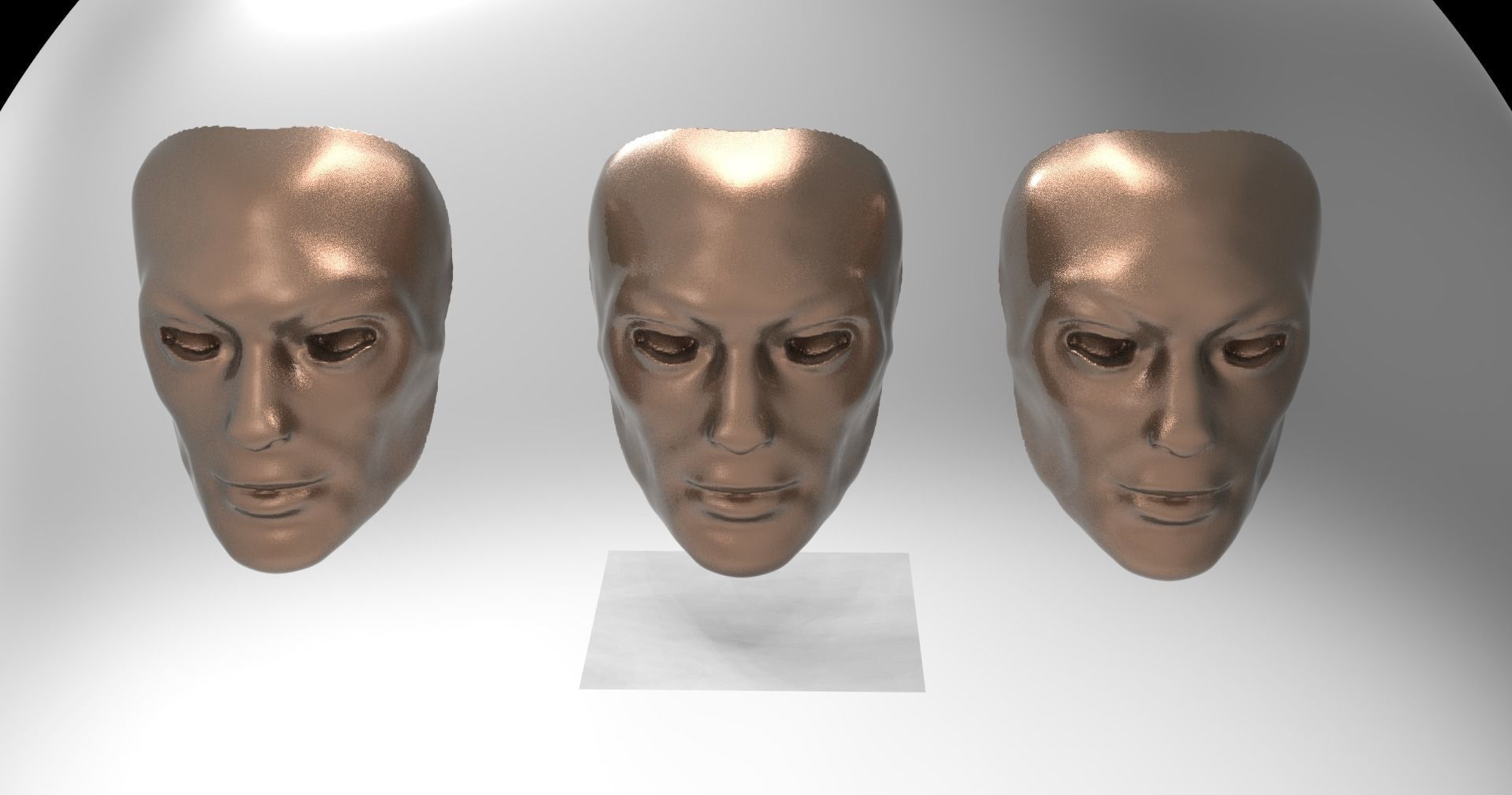 Snow white  Mirror wall mask 3D model_1