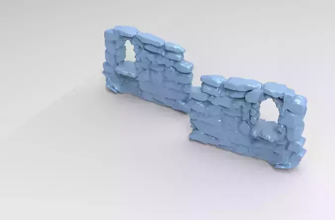 Stylised medieval ruin wall