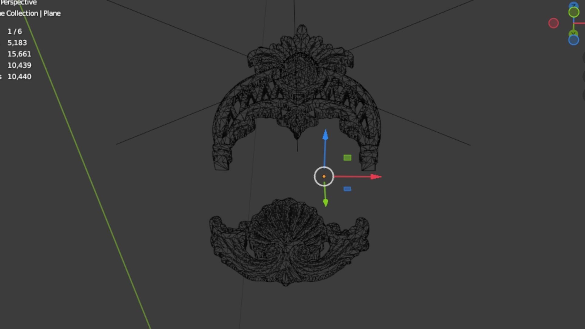 Classic carved decor ornament 385 3D model_6