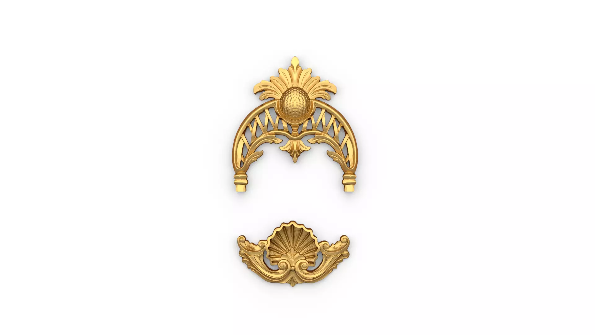 Classic carved decor ornament 385 3D model_0