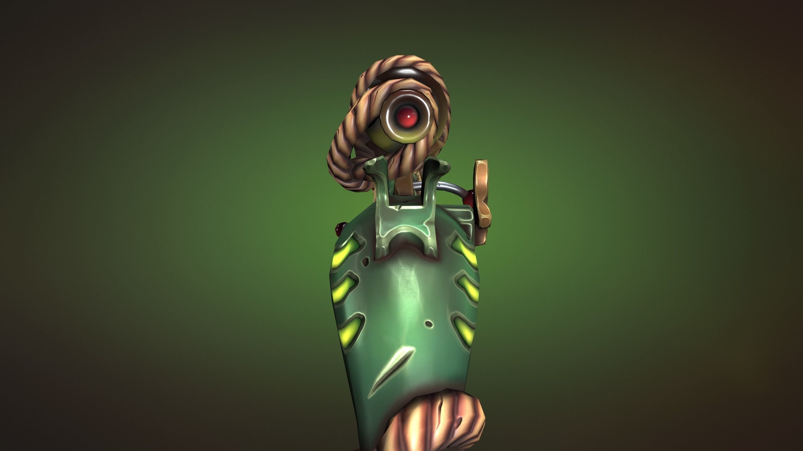 Shark sniper rifle Low-poly 3D model_13