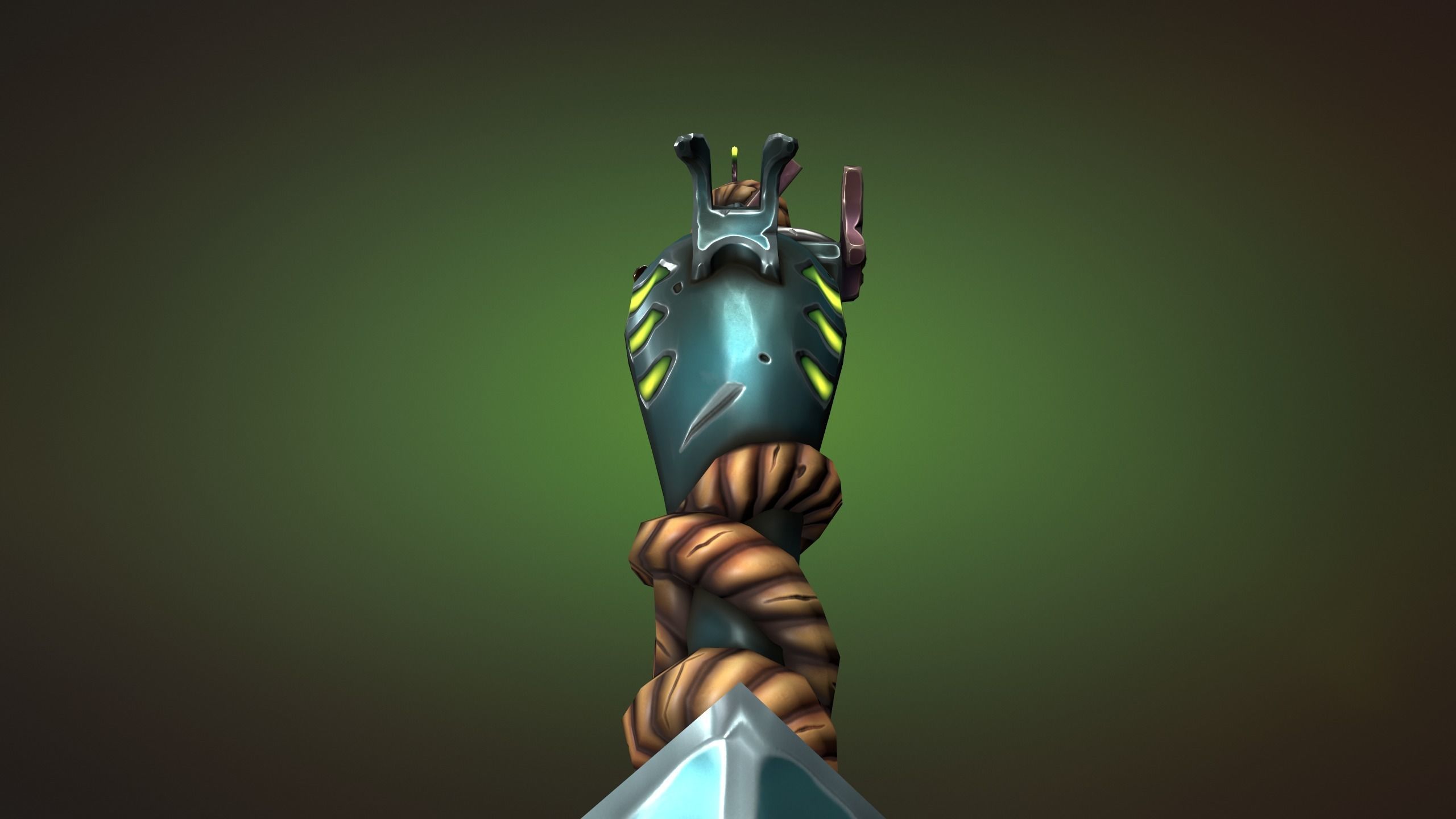 Shark sniper rifle Low-poly 3D model_14