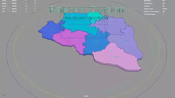 Rajshahi Division  Northern Bengal  Bangladesh map region