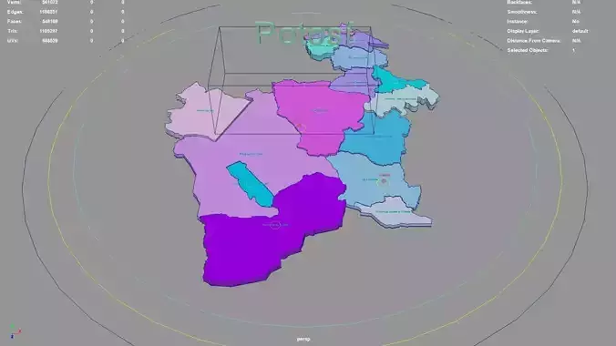 Potosi  Bolivia map region geography political geographic