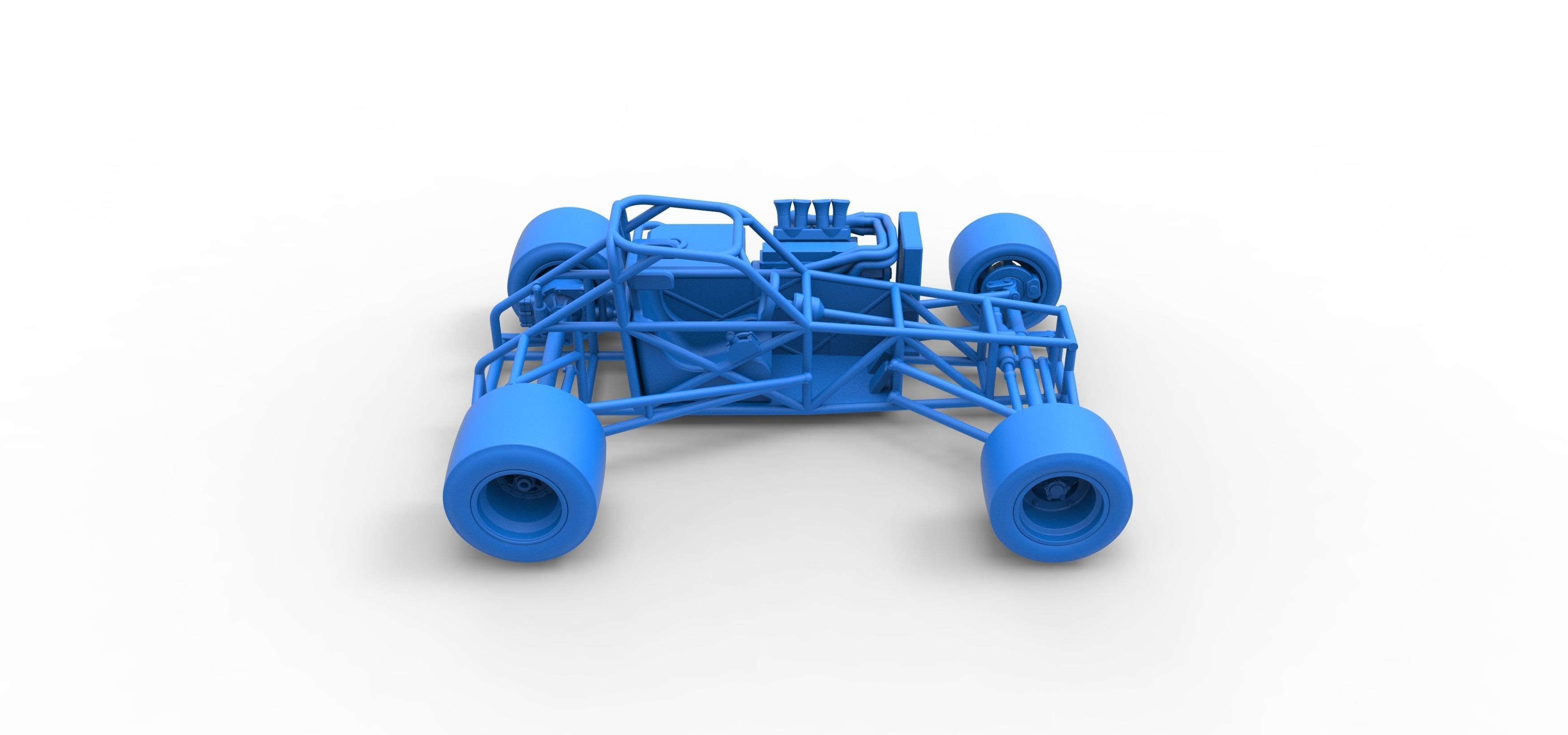 Supermodified front engine race car Base V2 Scale 1 to 25 3D print model_51