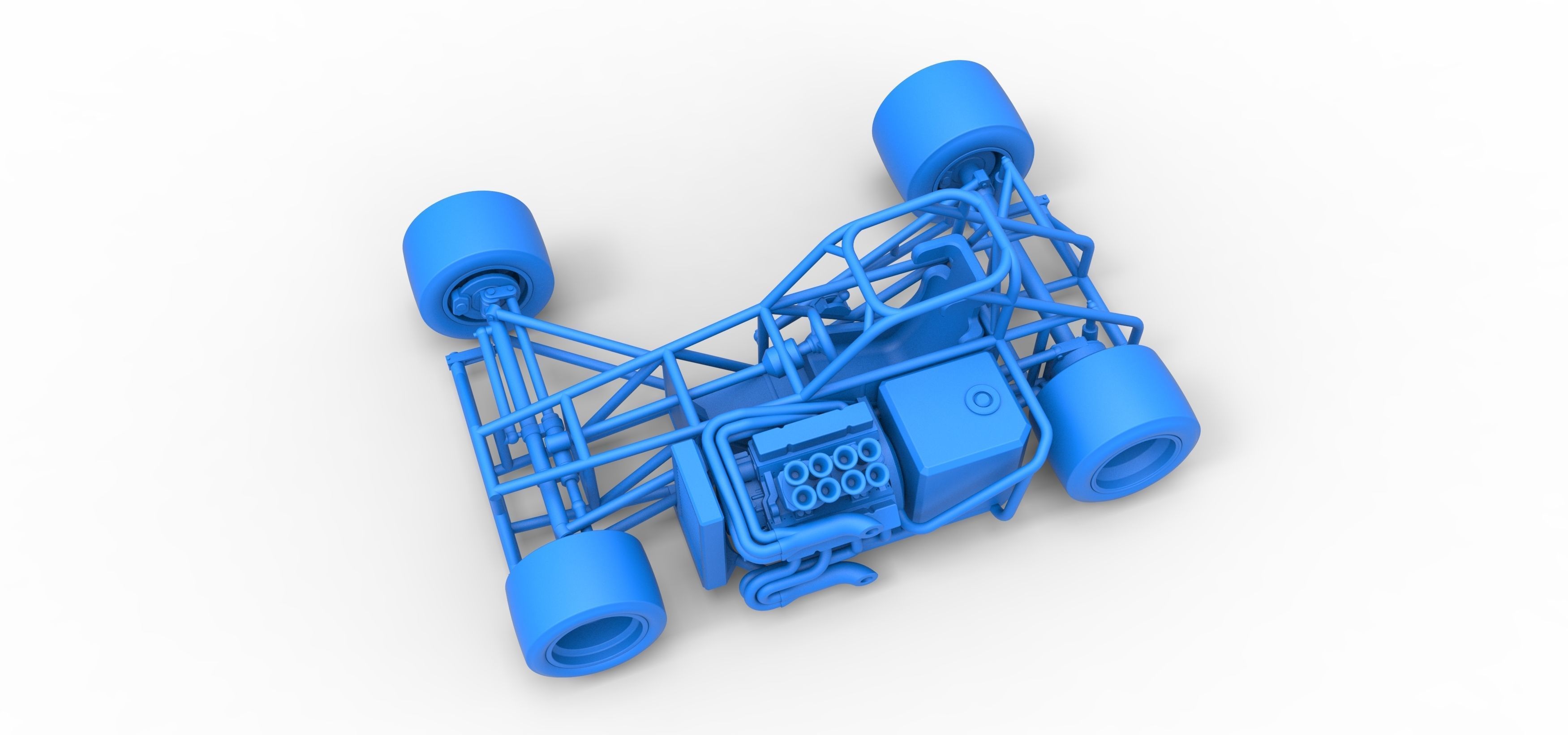 Supermodified front engine race car Base V2 Scale 1 to 25 3D print model_32