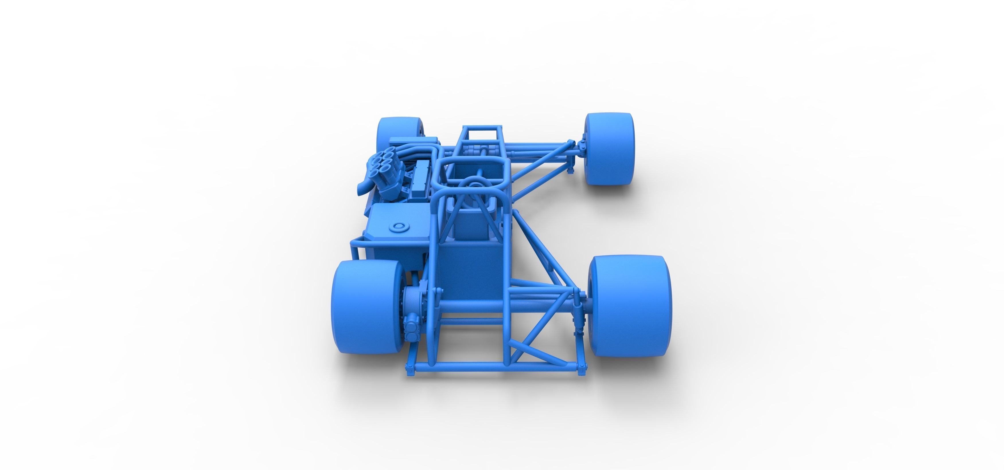 Supermodified front engine race car Base V2 Scale 1 to 25 3D print model_45