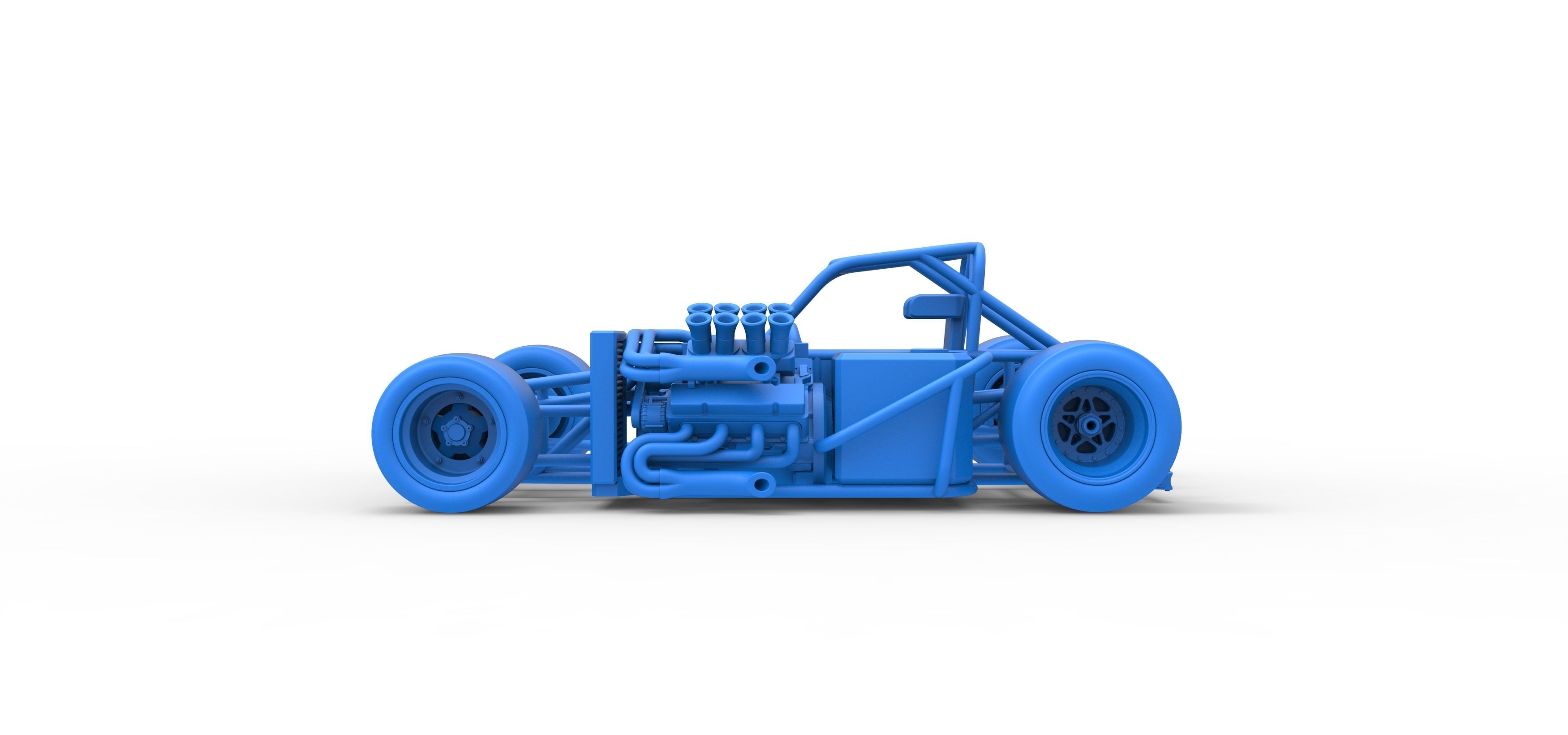 Supermodified front engine race car Base V2 Scale 1 to 25 3D print model_37