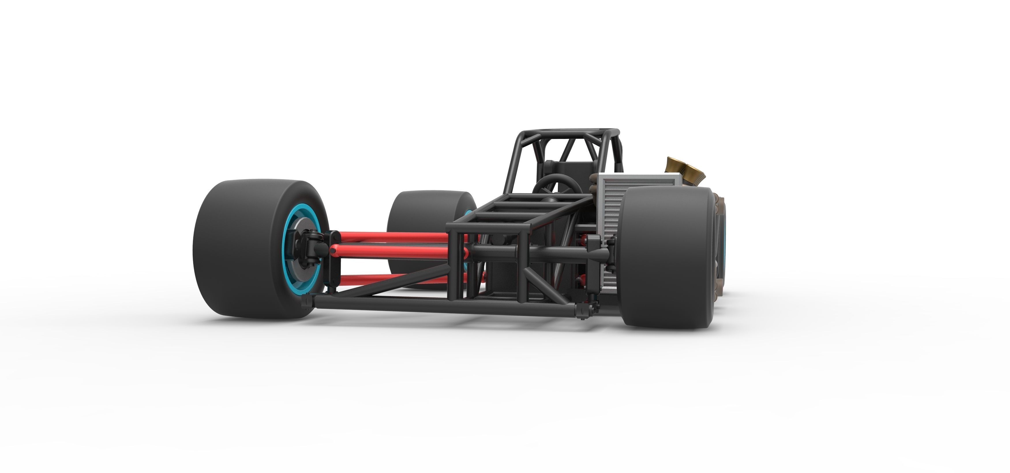 Supermodified front engine race car Base V2 Scale 1 to 25 3D print model_6