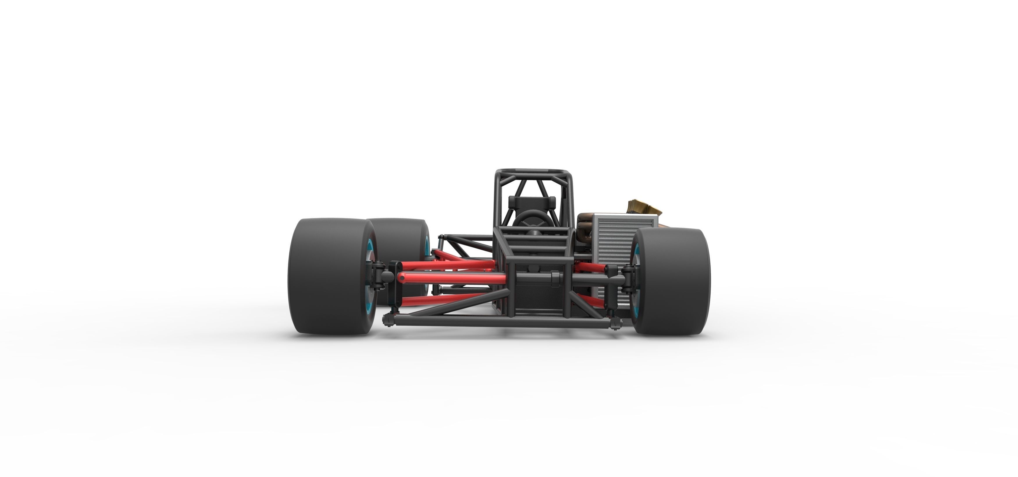 Supermodified front engine race car Base V2 Scale 1 to 25 3D print model_7