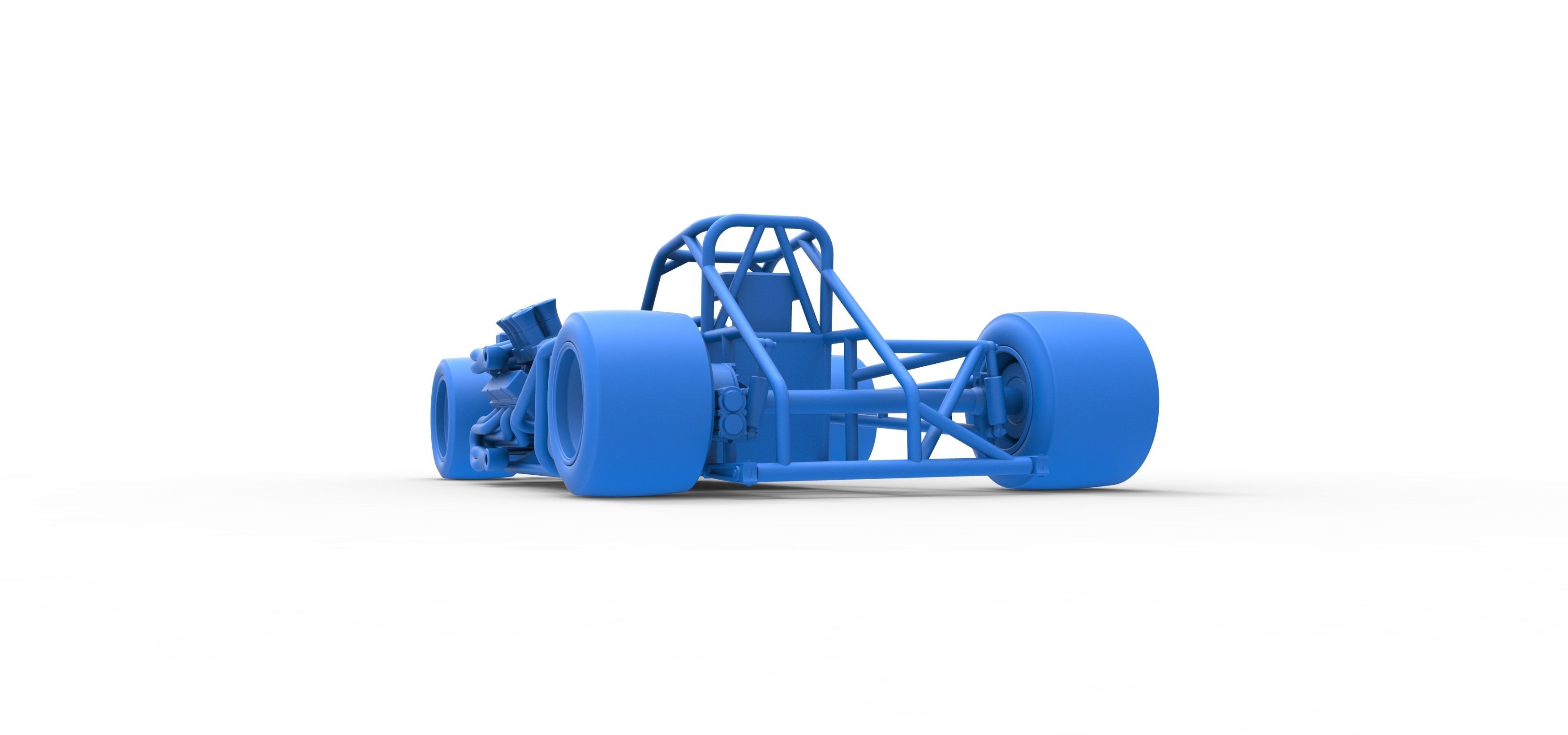Supermodified front engine race car Base V2 Scale 1 to 25 3D print model_43