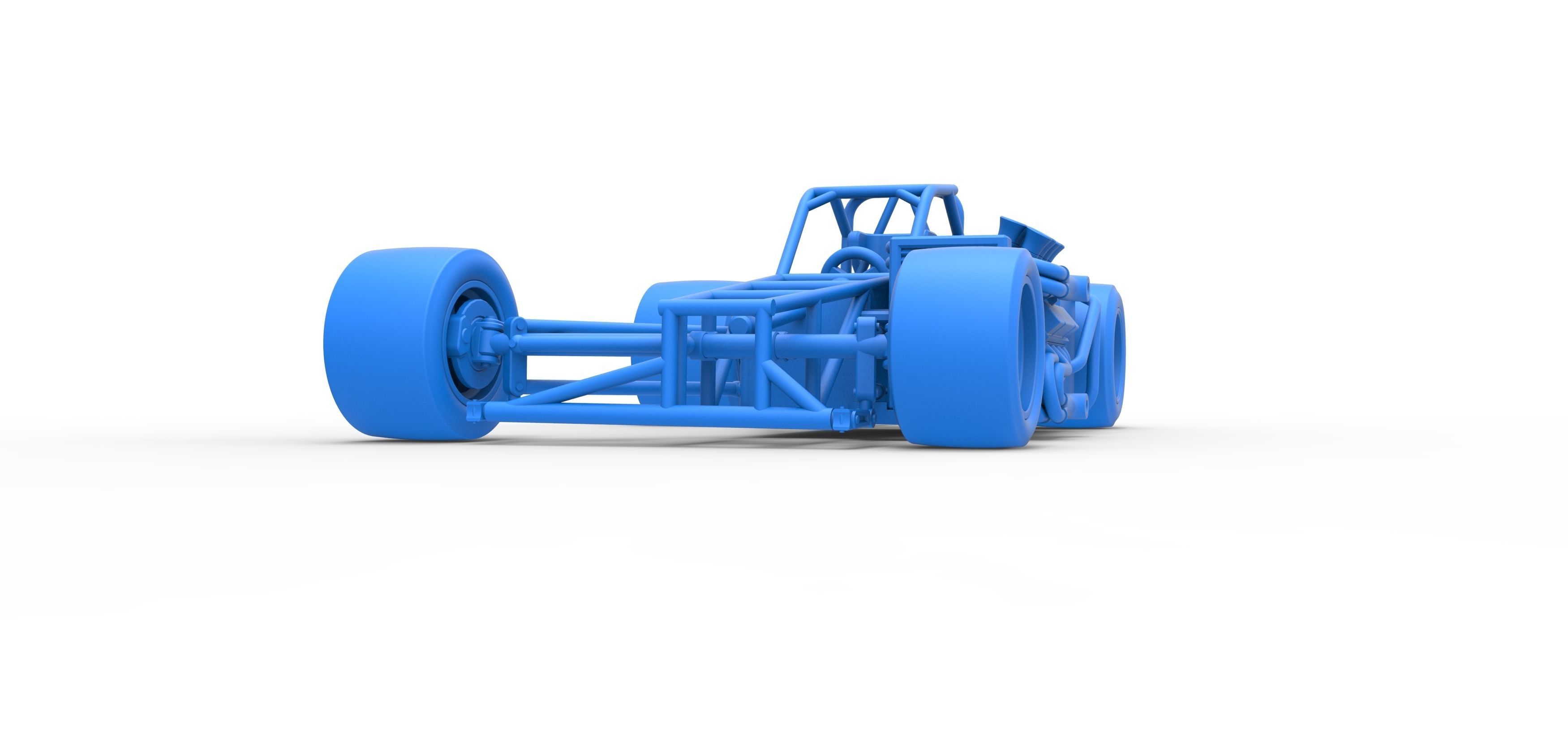 Supermodified front engine race car Base V2 Scale 1 to 25 3D print model_34