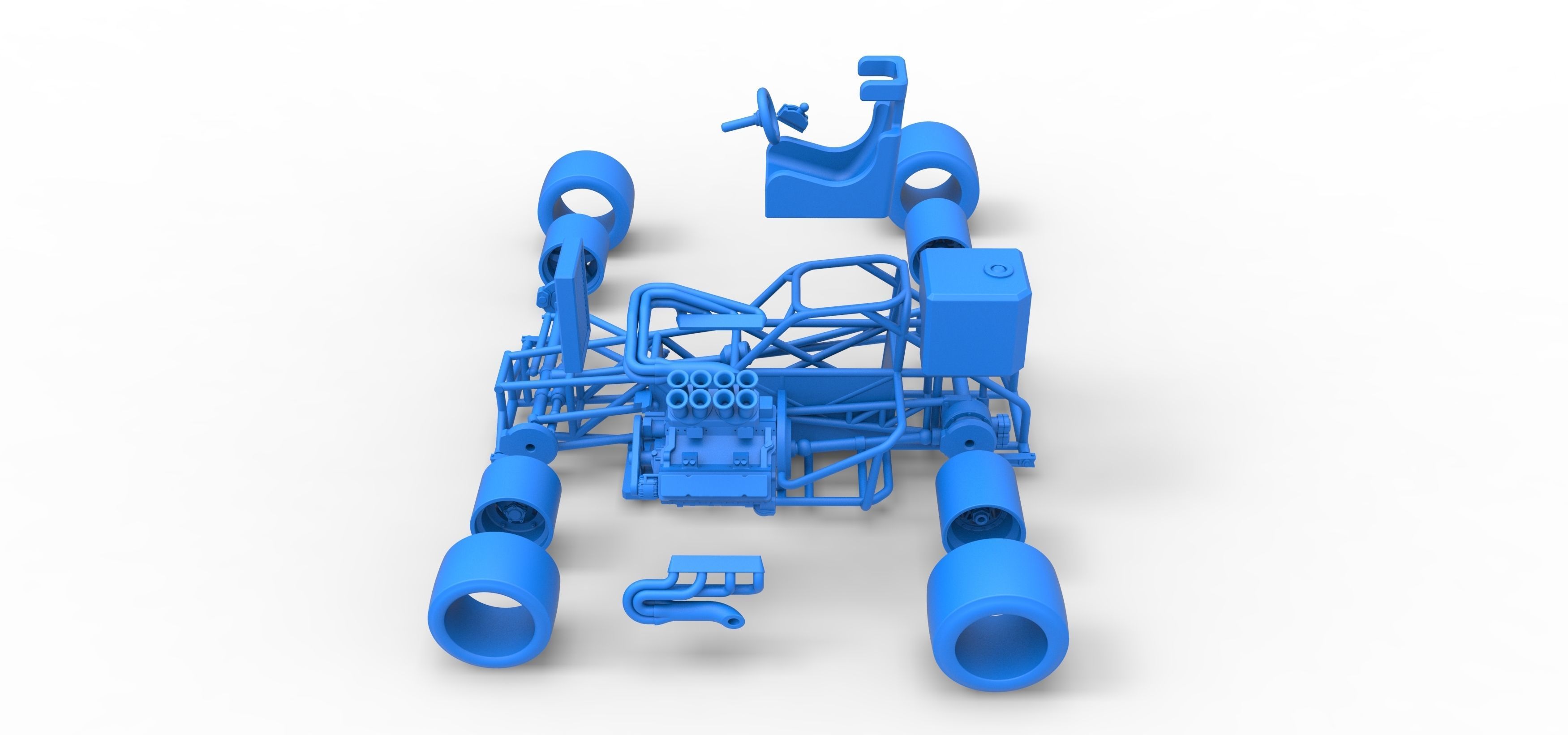 Supermodified front engine race car Base V2 Scale 1 to 25 3D print model_61