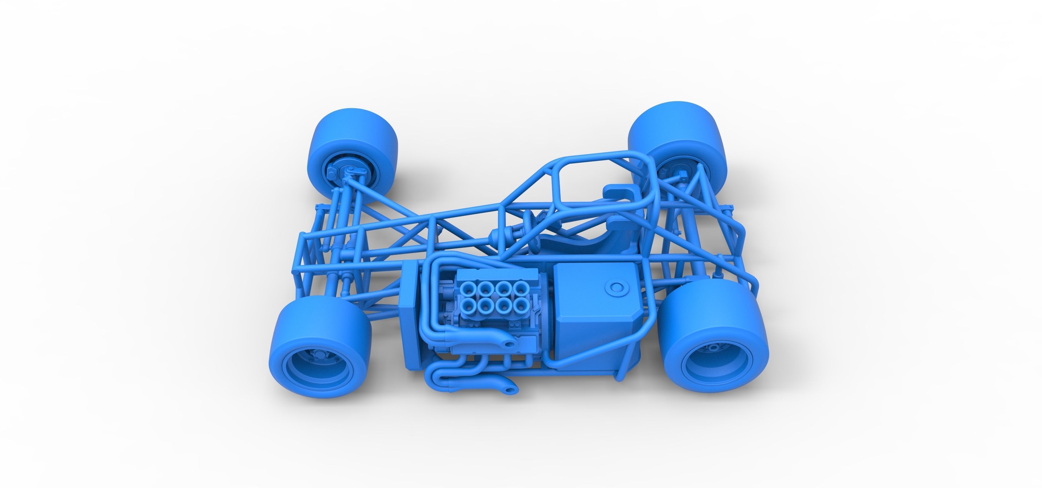 Supermodified front engine race car Base V2 Scale 1 to 25 3D print model_38