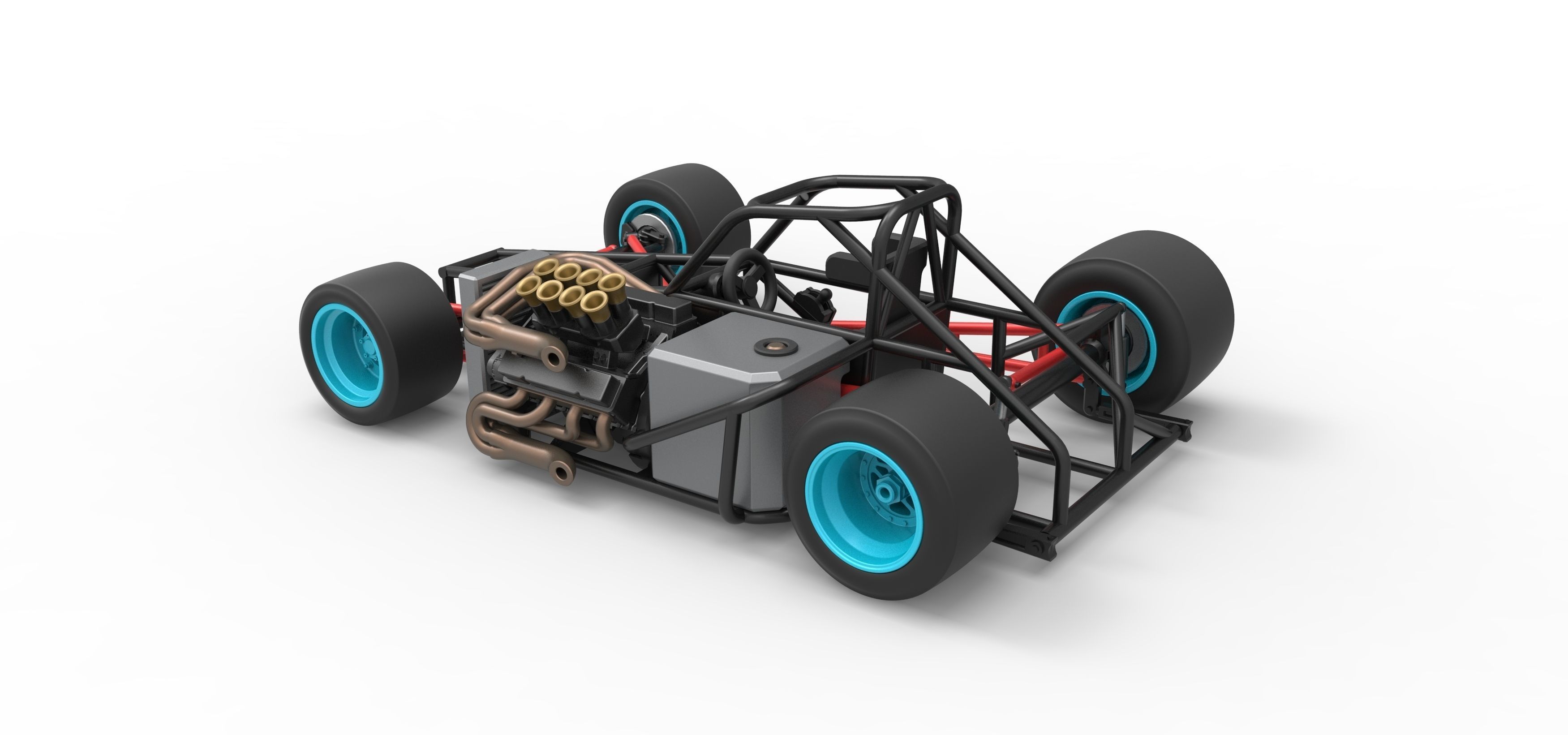 Supermodified front engine race car Base V2 Scale 1 to 25 3D print model_12