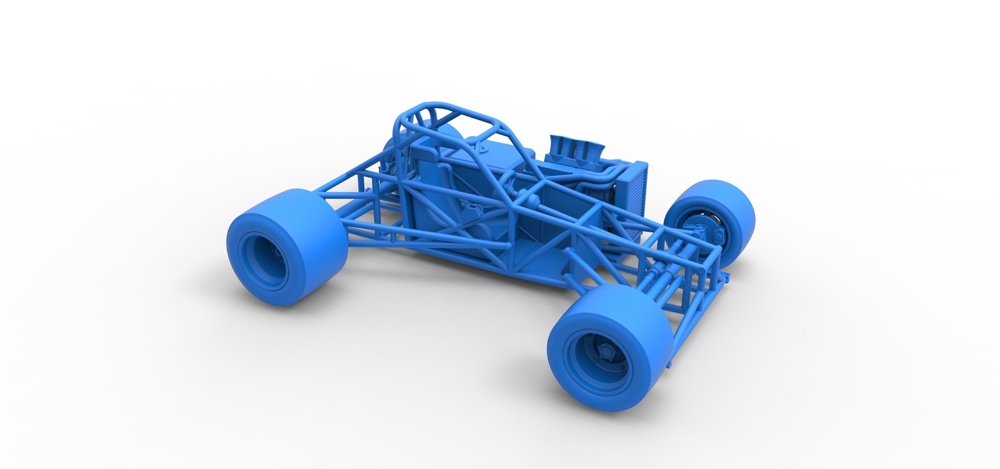Supermodified front engine race car Base V2 Scale 1 to 25 3D print model_52