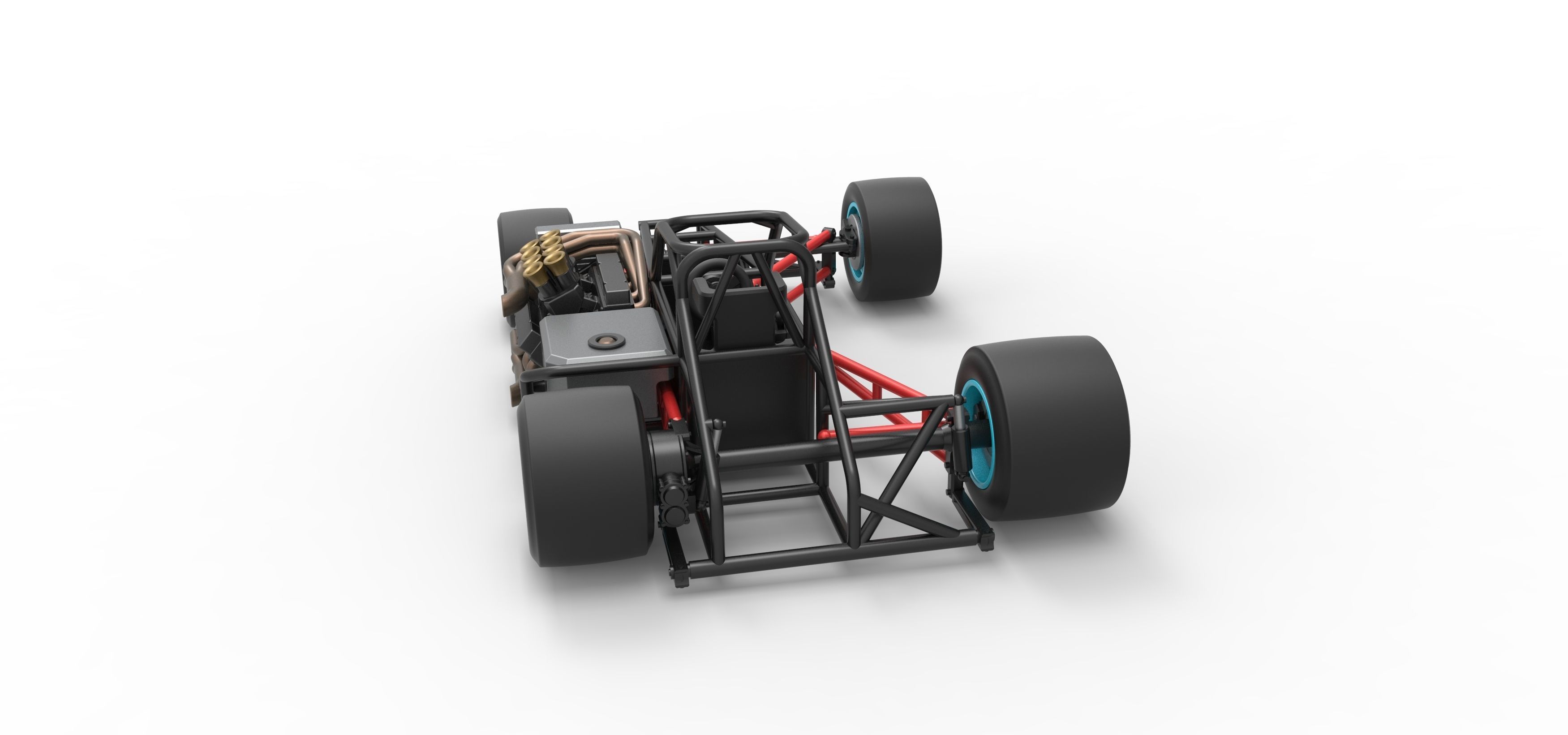 Supermodified front engine race car Base V2 Scale 1 to 25 3D print model_14