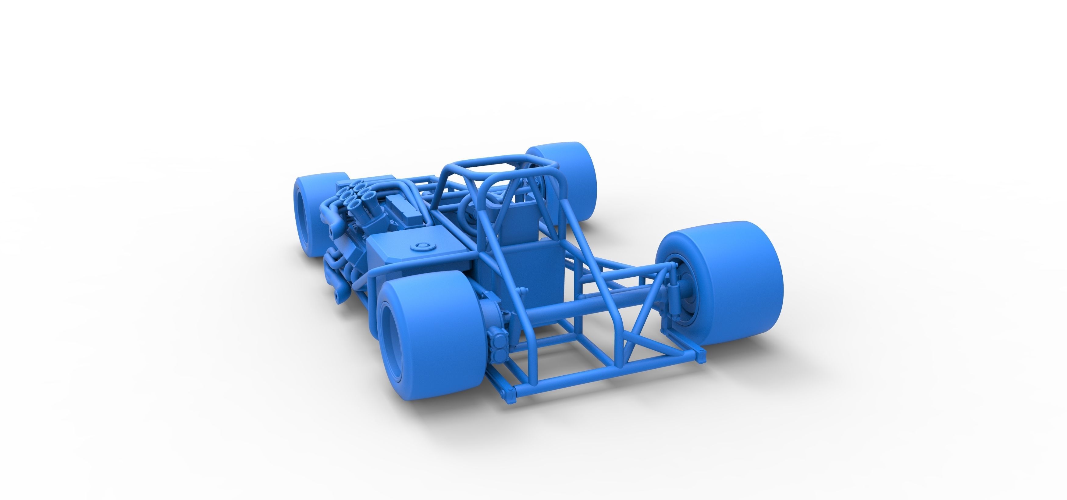 Supermodified front engine race car Base V2 Scale 1 to 25 3D print model_42