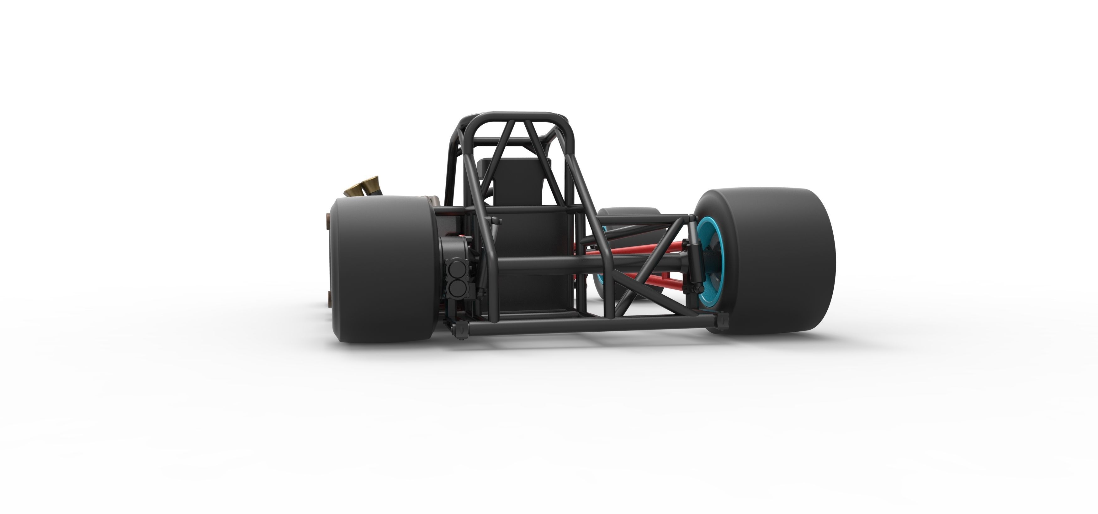 Supermodified front engine race car Base V2 Scale 1 to 25 3D print model_15