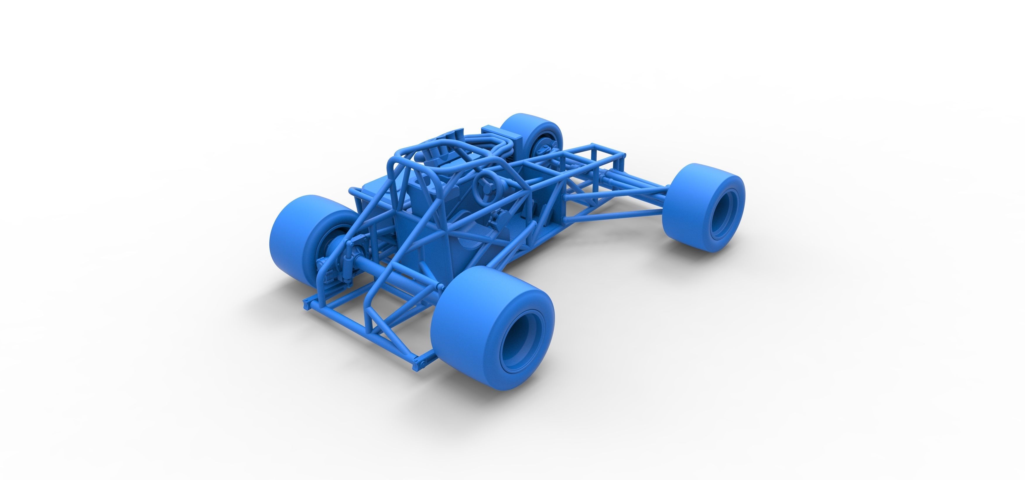 Supermodified front engine race car Base V2 Scale 1 to 25 3D print model_46