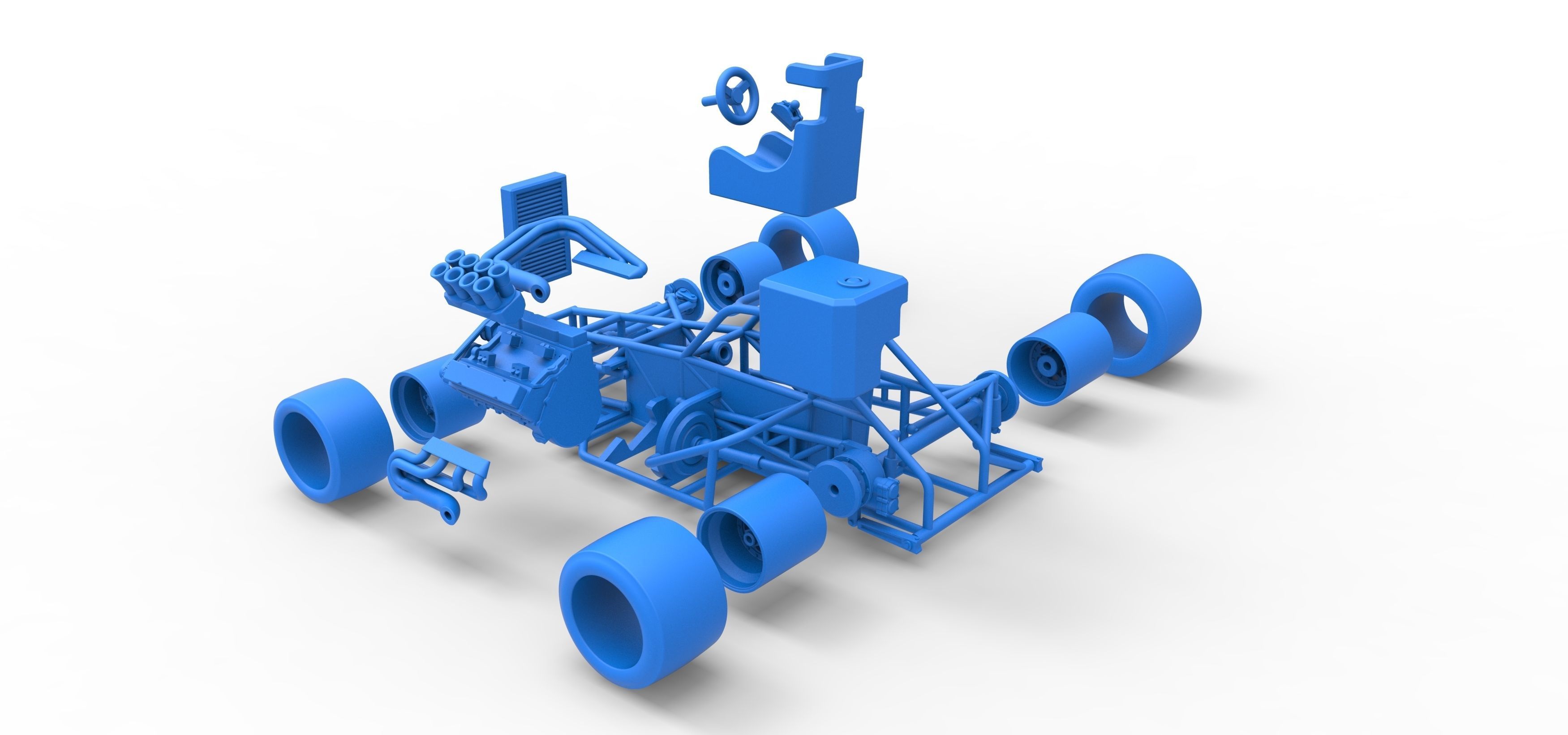 Supermodified front engine race car Base V2 Scale 1 to 25 3D print model_62