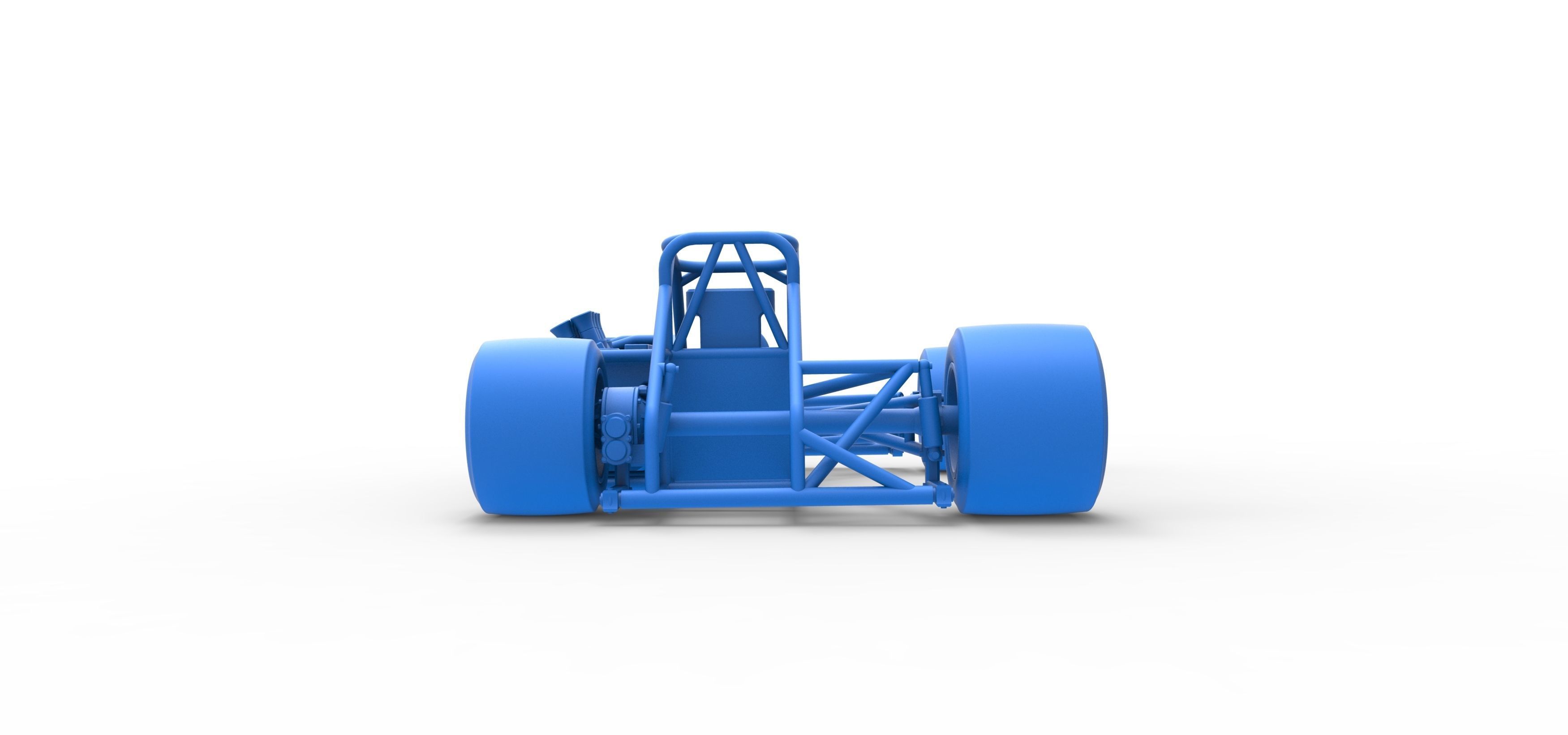 Supermodified front engine race car Base V2 Scale 1 to 25 3D print model_44