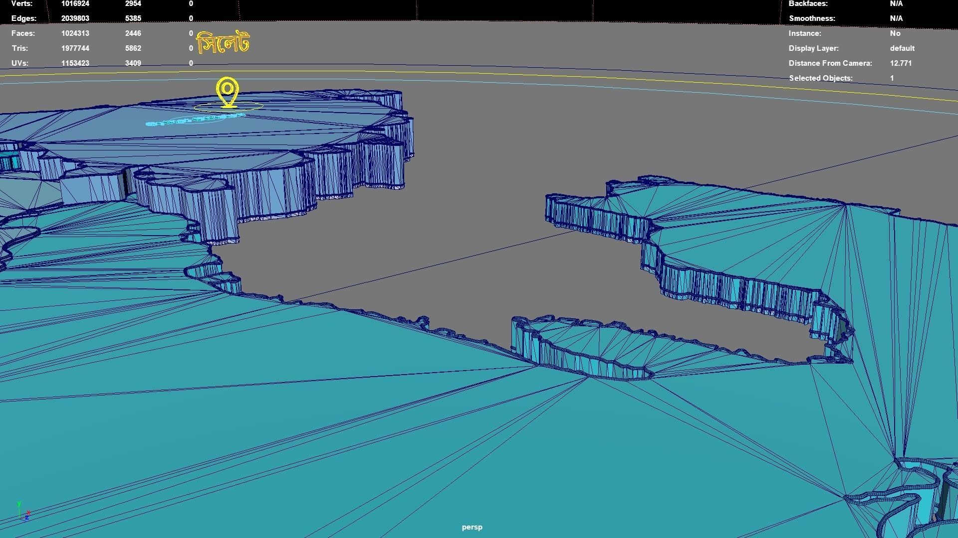 Bangladesh map region geography political geographic 3D model_8