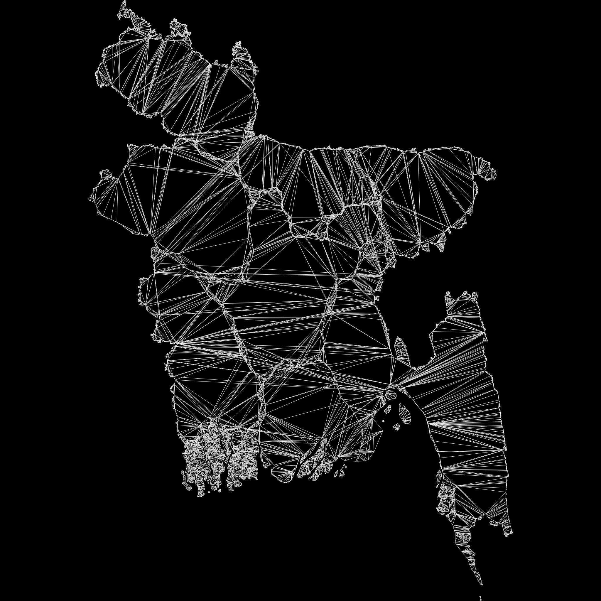 Bangladesh map region geography political geographic 3D model_11