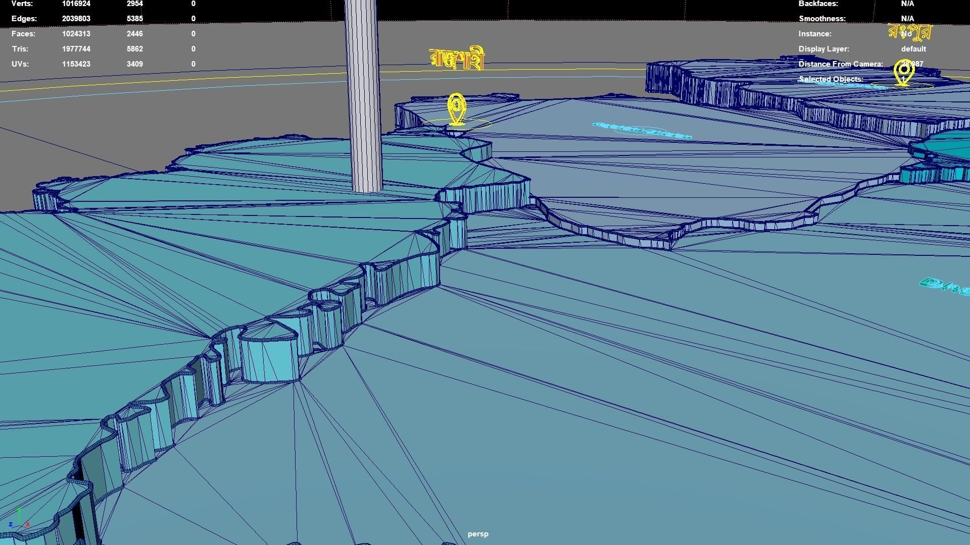 Bangladesh map region geography political geographic 3D model_9