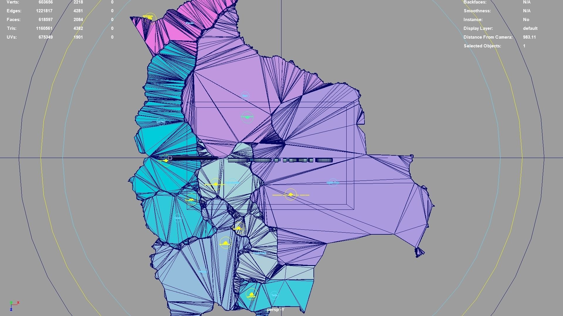 Bolivia map region geography political geographic administrative 3D model_5