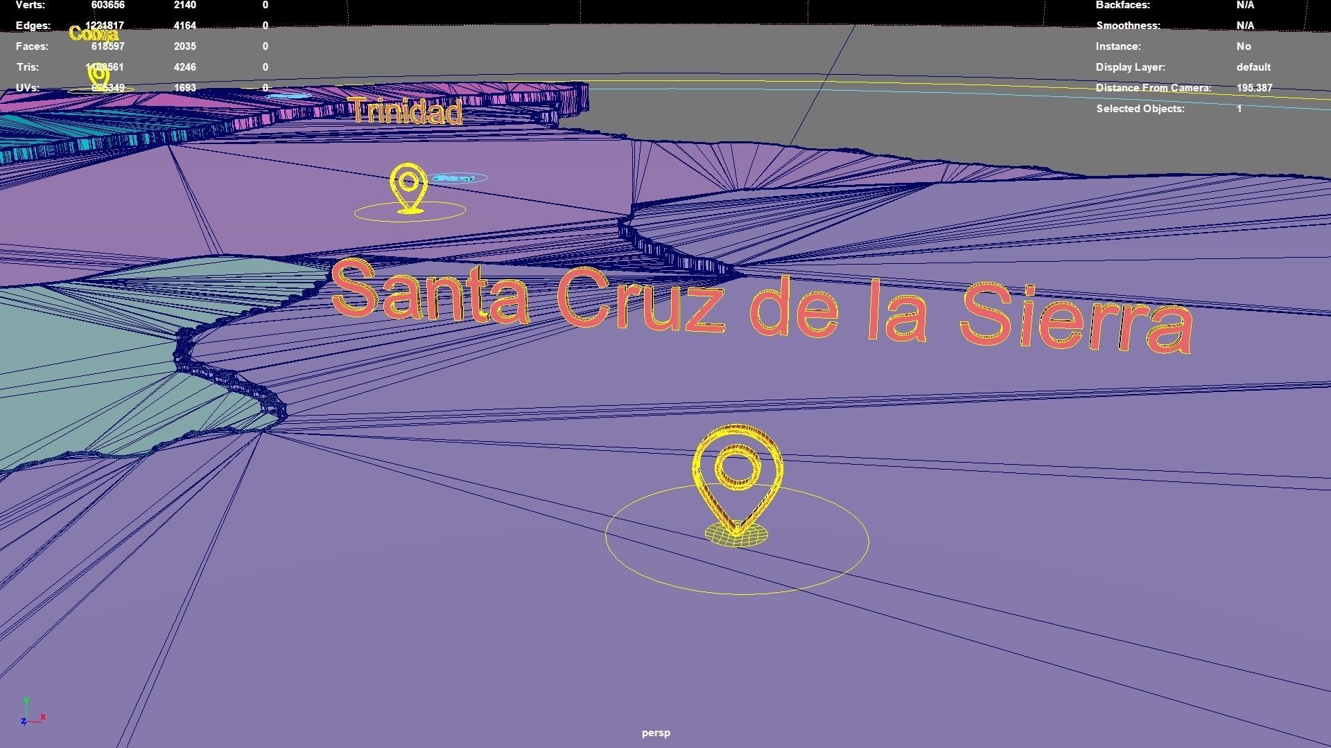 Bolivia map region geography political geographic administrative 3D model_7