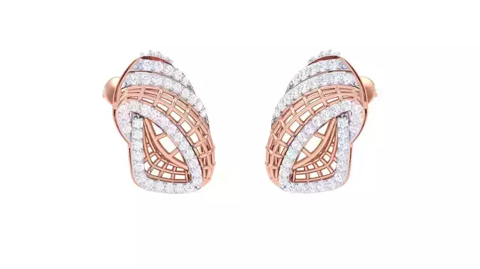 Ultra Vision Wire Mesh High Jewelry Diamond Earrings 3dm stl 