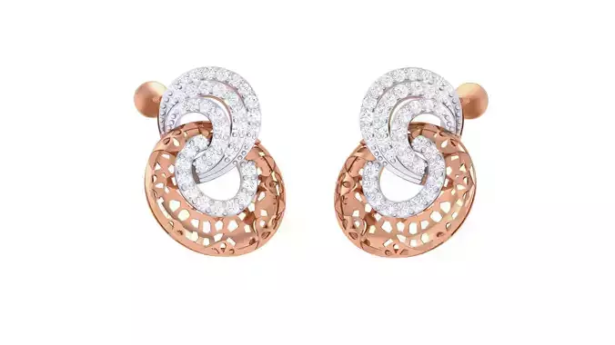 Ultra Vision Mesh Wire High Jewelry Diamond Earrings 3dm stl 