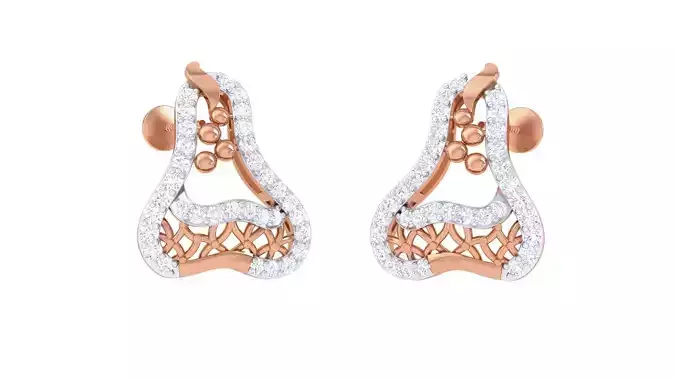 Mesh High Jewelry Diamond Earrings 3dm stl renders details
